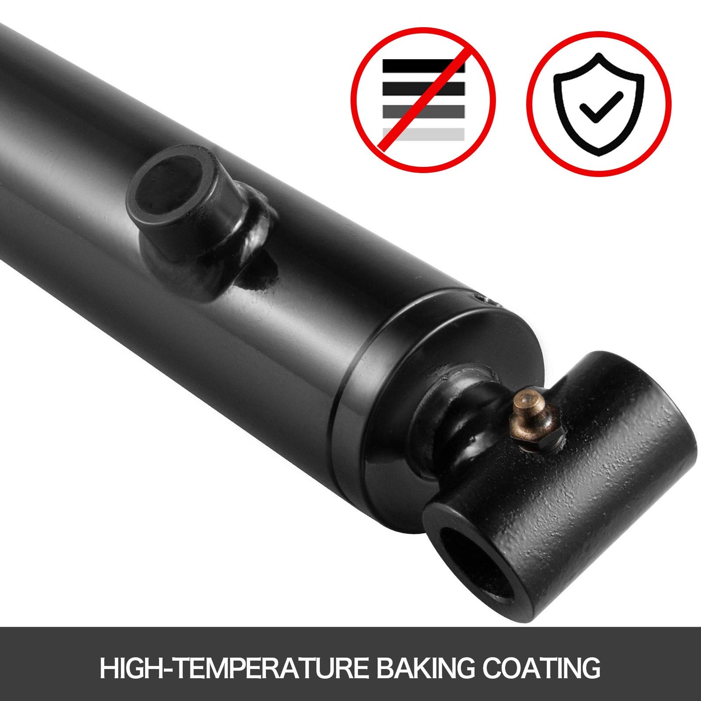 VEVOR Hydraulic Cylinder 2" Bore 36" Stroke Hydraulic Ram Cylinder Work Pressure 3000psi Welded Double Acting Cross Tube Port Size SAE6 Hydraulic Lifting Cylinder 2 x 36 inches Max Length 80 inches