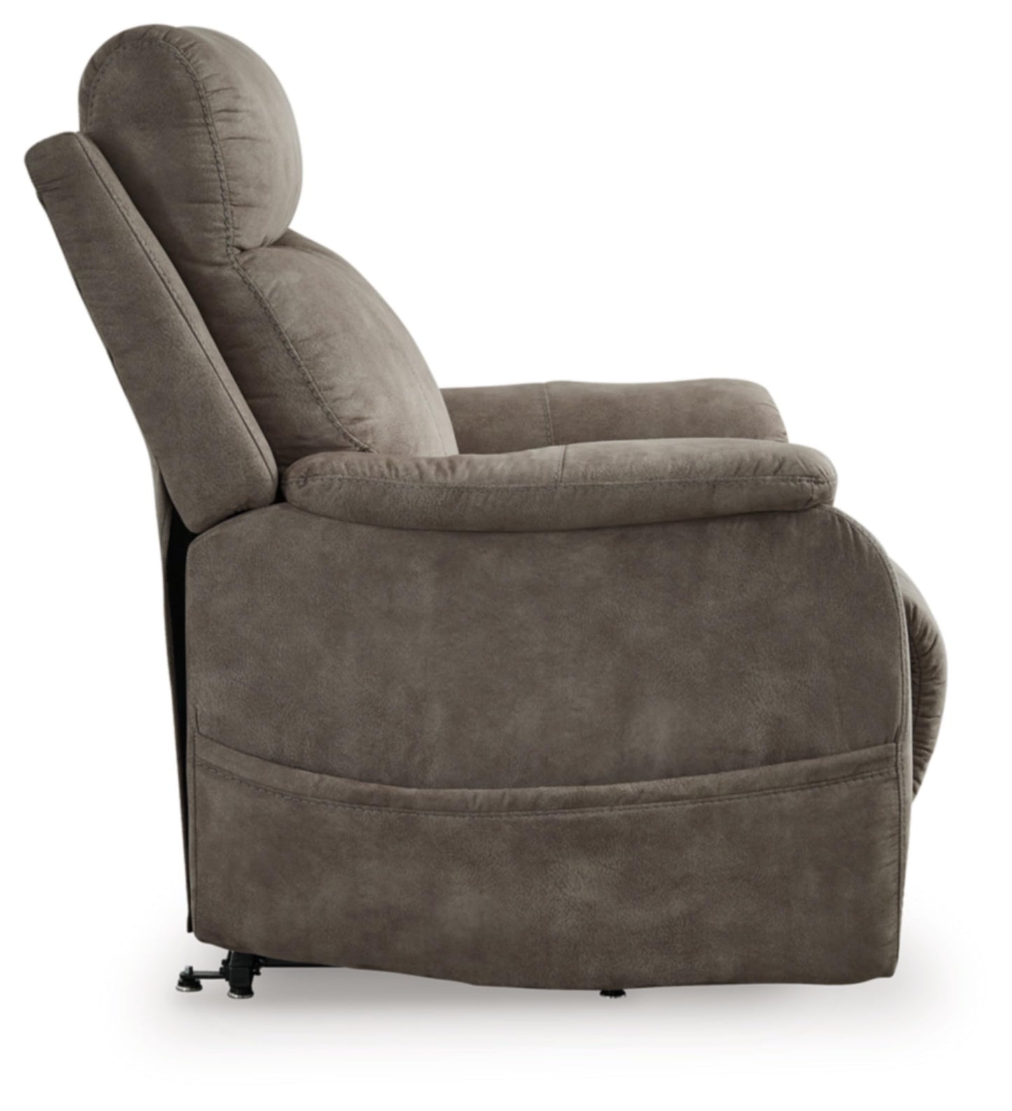 Signature Design by Ashley Crestmeade Modern Dual Motor Power Lift Recliner with Adjustable Backrest, USB Ports, Heat and Massage Function, Light Brown
