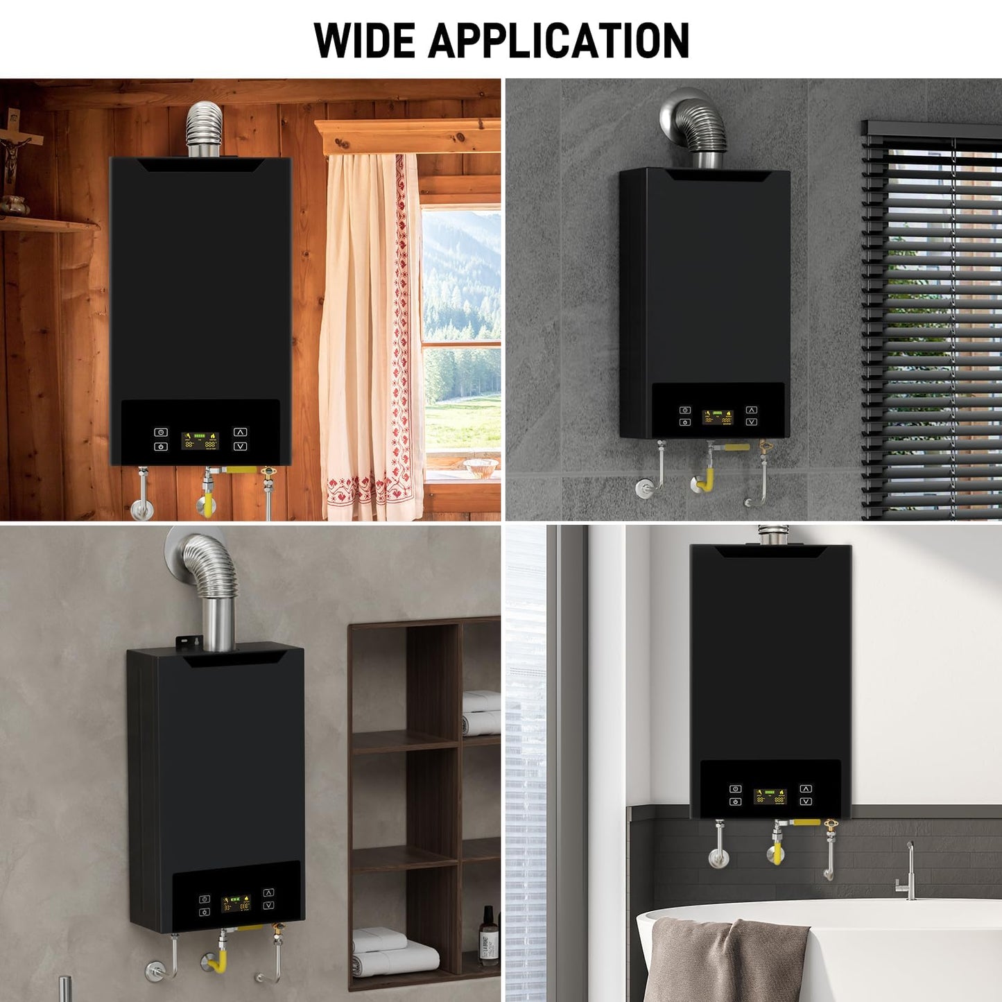 18L Tankless Water Heater Propane, 4.74GPM Indoor Constant propane water heater, 68,000 BTU Instant Hot Water Heater with Fahrenheit Digital Display, Multi-Protection