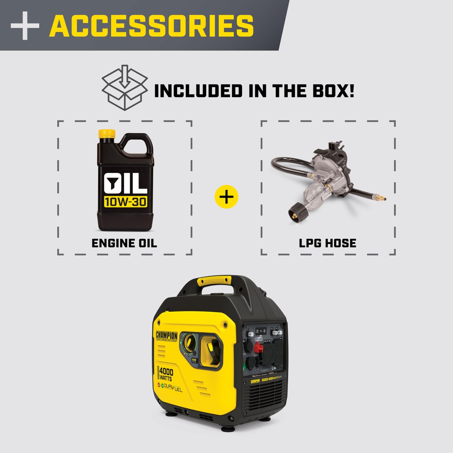 Champion Power Equipment 4000-Watt Dual Fuel RV Ready Portable Inverter Generator with Quiet Technology and Free 3-Year Warranty
