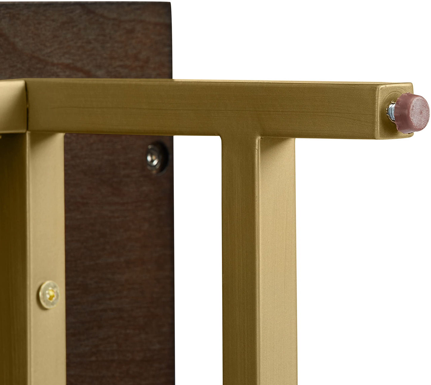 Crosley Furniture Blair Bar Cabinet with Storage Shelves and Wine Rack, Dark Brown/Gold