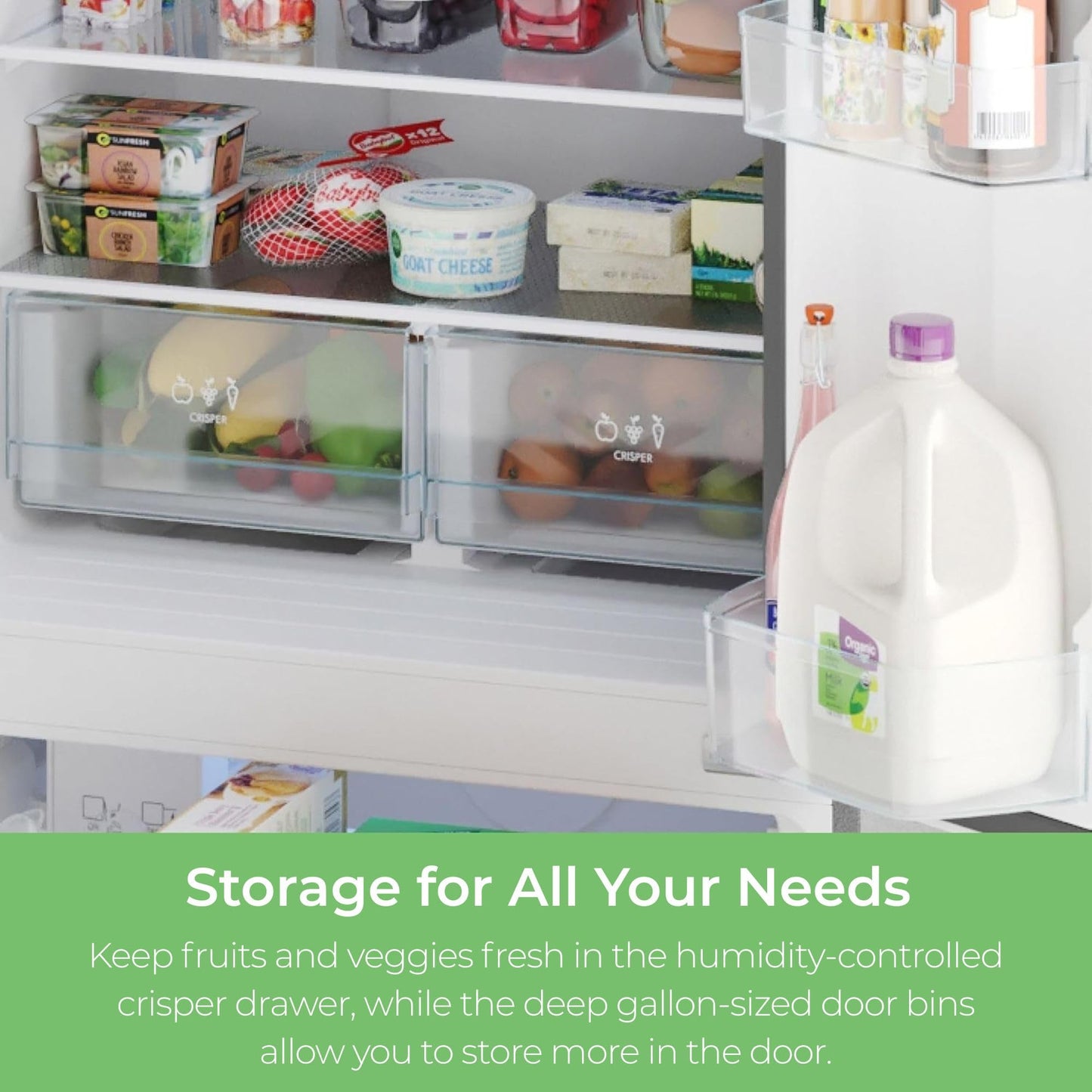 Kenmore 30 Inch Counter-Depth French Door Refrigerator/Freezer with Fingerprint-Resistant Stainless Steel, Adjustable Glass Shelves, Quiet and Energy Efficient Inverter Compressor, 17.5 cu. ft.