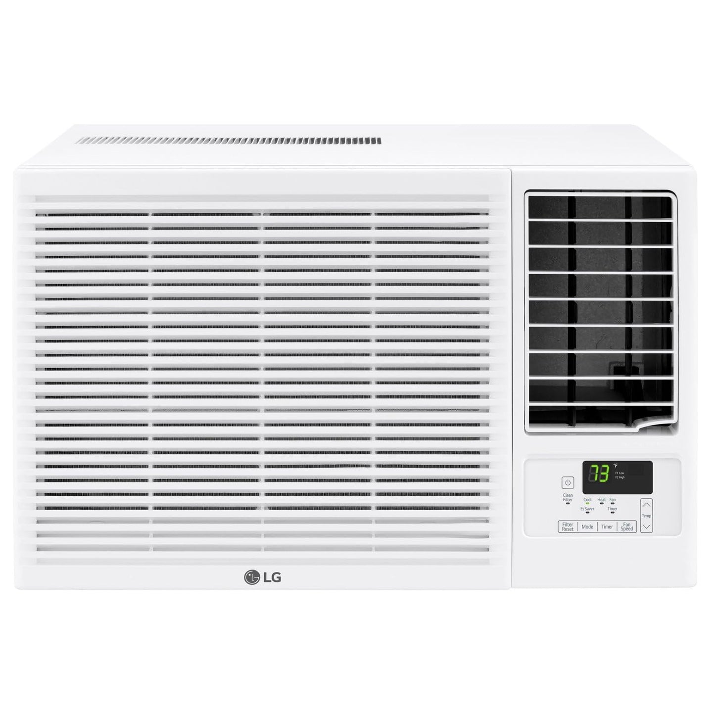 LG 12,200 BTU Window Air Conditioner with Supplemental Heat, 230/208V, Cools 570 Sq.Ft. (19' x 30' Room Size), Electronic Controls with Remote, 2 Cooling, Heating & Fan Speeds, Slide In-Out Chassis