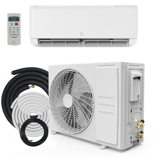 12,000 BTU Mini Split AC & Heat Pump, 21 SEER WiFi Ductless System, 750 Sq.Ft Coverage, 23dB Ultra Quiet, 5 in-1 Modes w/Heat/Cool/Dry (230V, Includes Full Installation Kit)