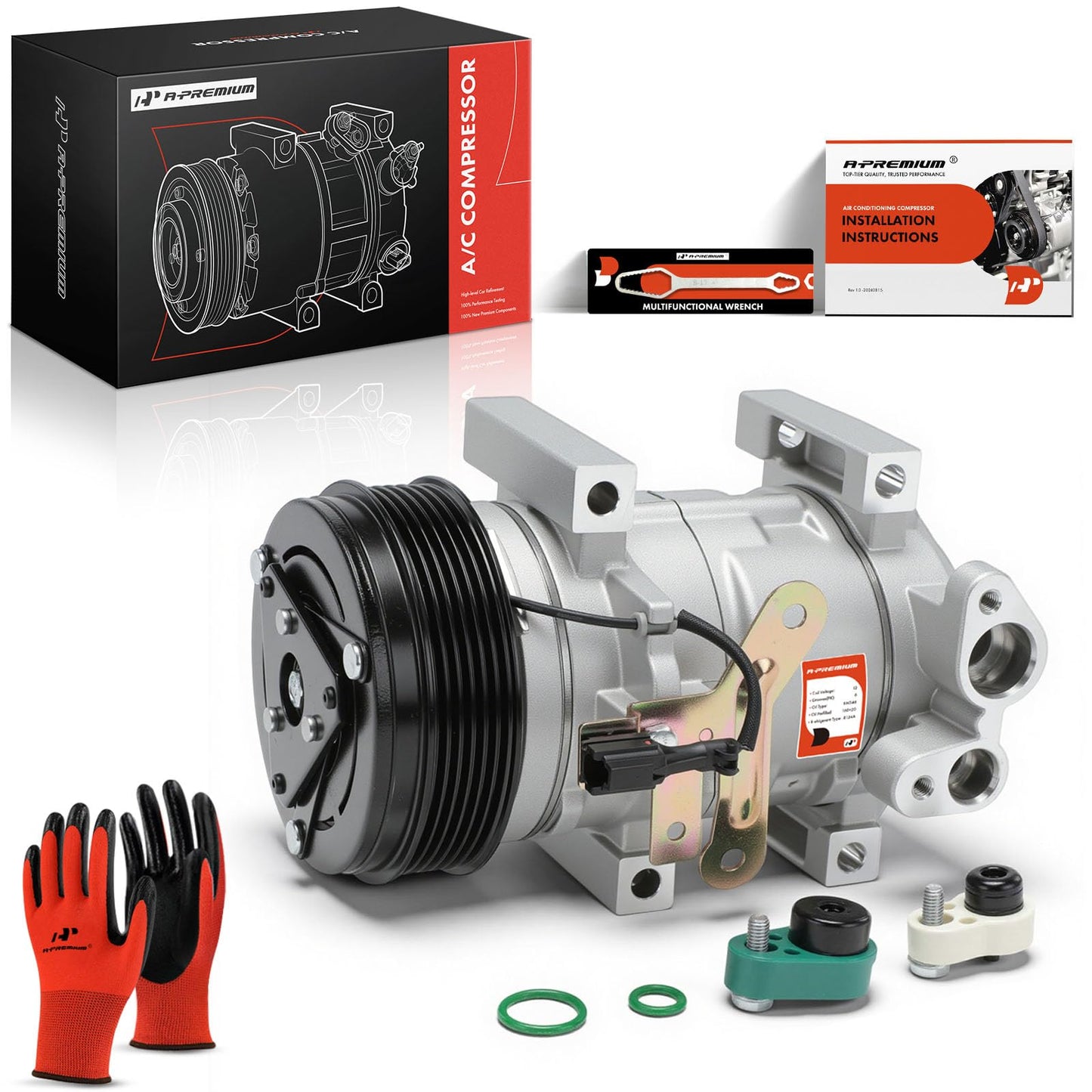 A-Premium Air Conditioner AC Compressor with Clutch Compatible with Subaru Forester 2.5L 2011-2013