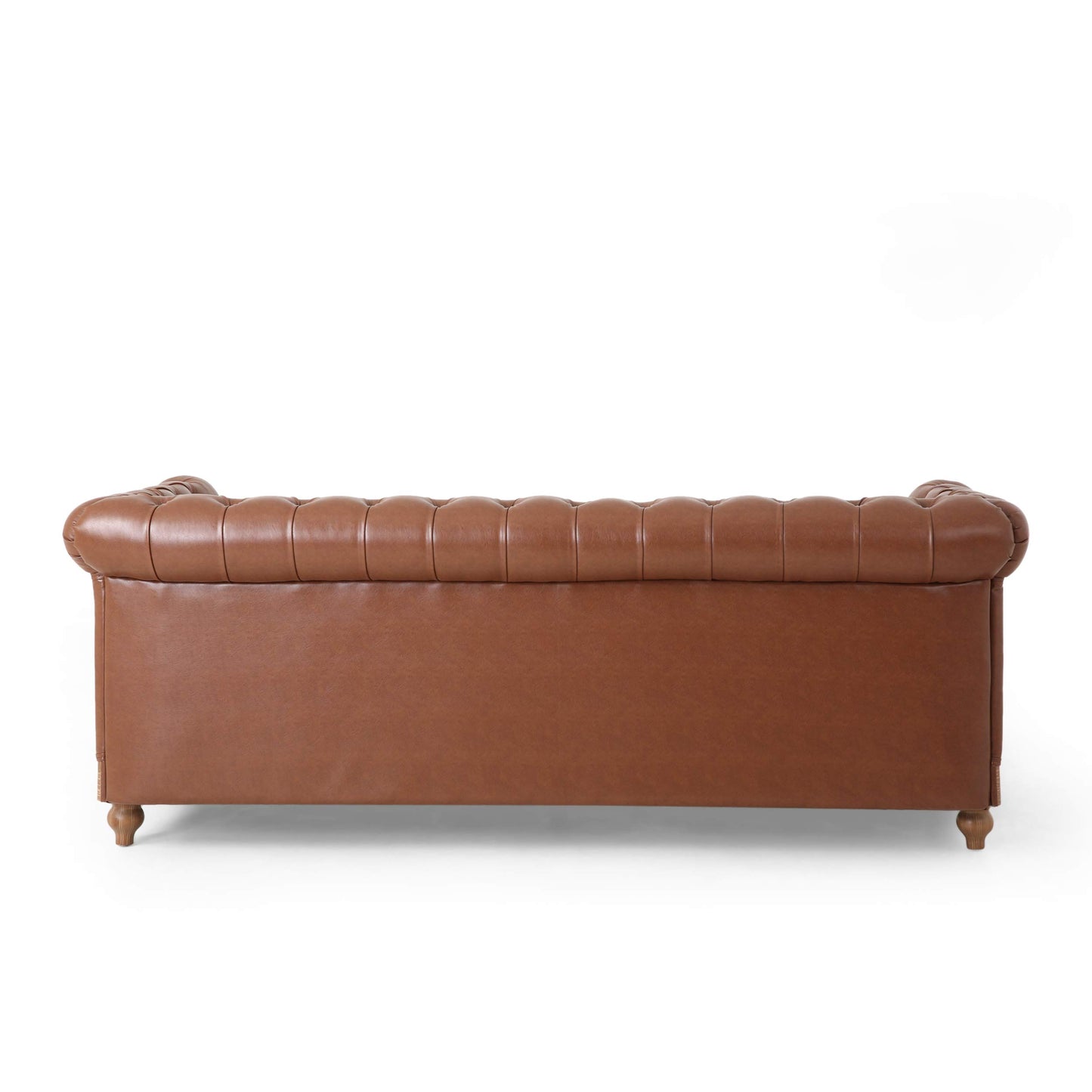 Christopher Knight Home Castalia Sofas, Cognac Brown + Natural