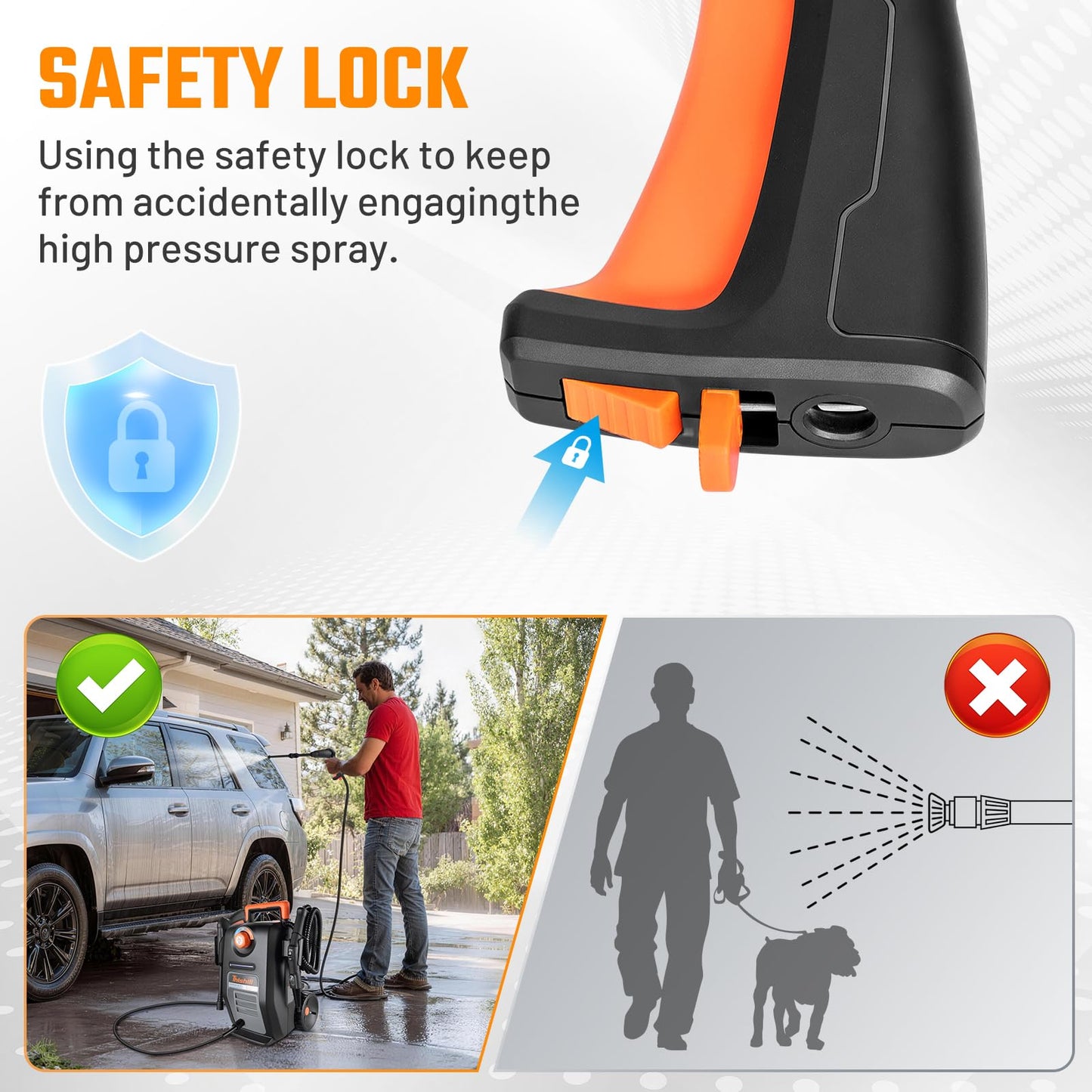 This Hill 2-in-1 Pressure Washer and Steam Cleaner, 3000 PSI 2 GPM Power Washer, 1500W Steam Cleaner with 1L Tank, Portable Cleaning Machine for Car Detailing, Patio, Tile, Grout, Furniture