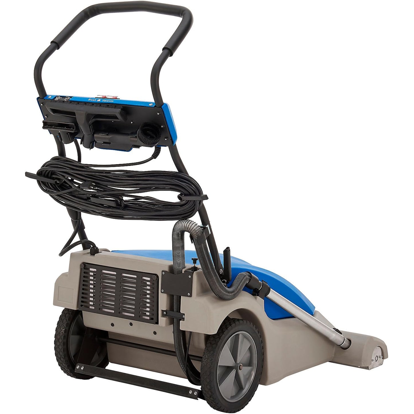 Global Industrial Commercial Wide Area Carpet Vacuum Cleaner, 30" Cleaning Width, 10.5 Gallon Capacity, 2 Horsepower, 120V 80'L Power Cord, Gray & Blue
