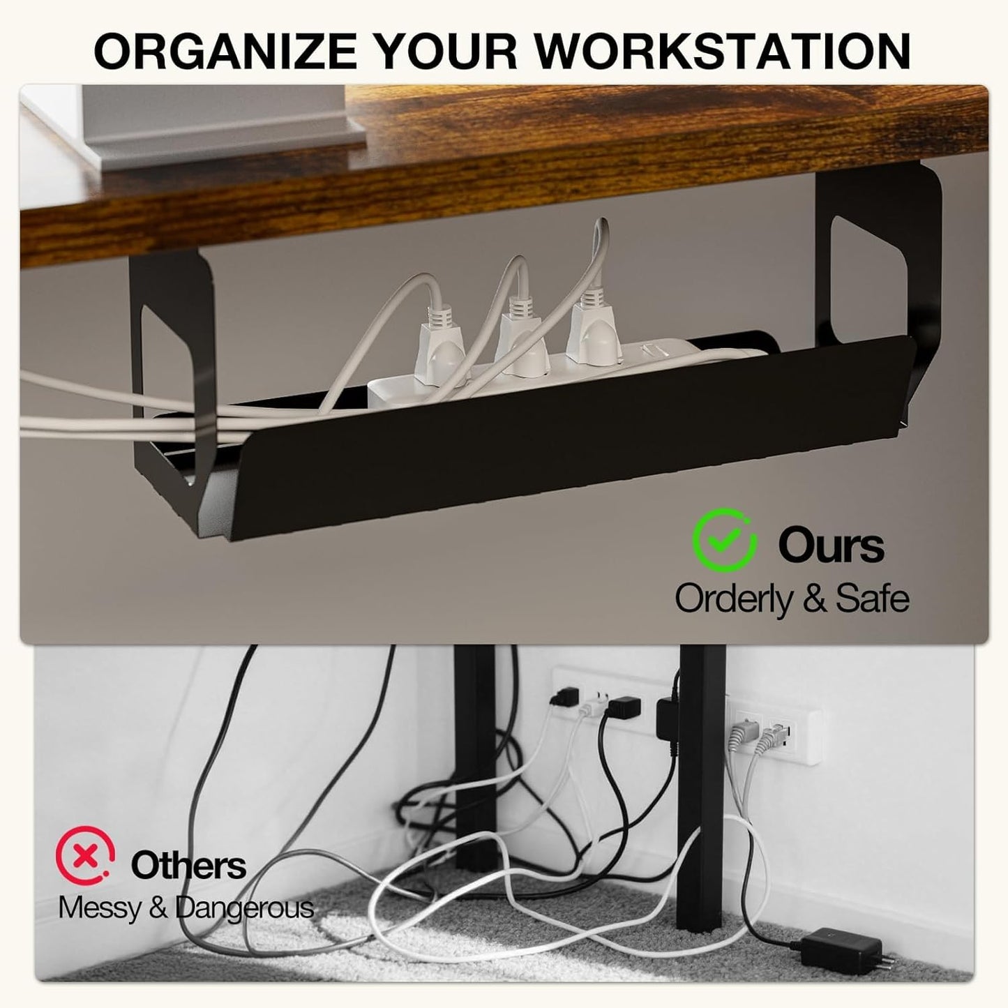 Muvai 71 Inch L Shaped Standing Desk Adjustable Height with Cable Management Tray,Gaming Electric Corner Standing Desk, Sit Stand Computer Table with Reversiable Splice Board, Rustic Brown