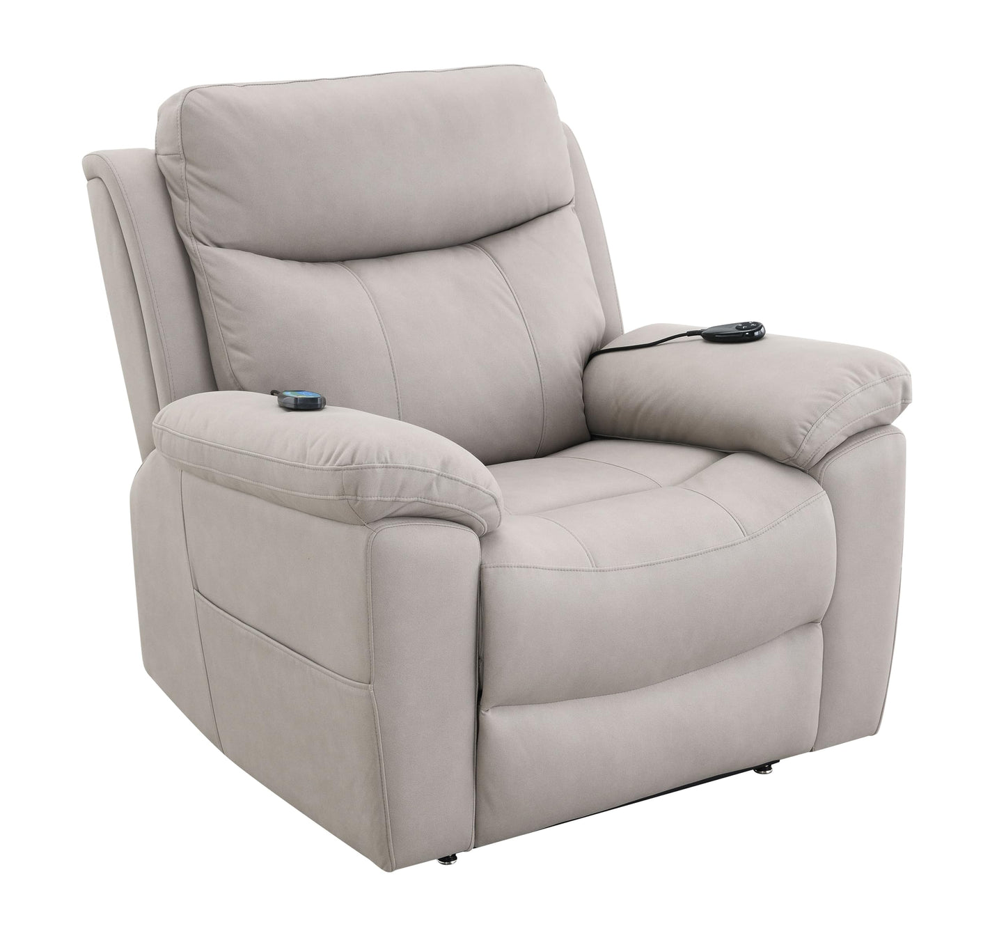 Acme Chriki Microfiber Upholstered Power Recliner with Lift & Massage in Gray