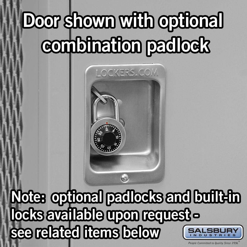 Salsbury Industries 71024GY-U Solid Door 6-Feet High 24-Inch Deep Unassembled Standard Gear Metal Locker, Gray