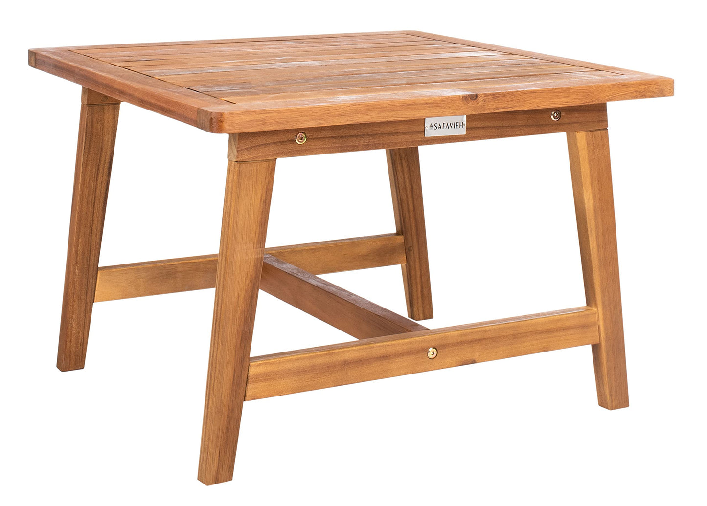 SAFAVIEH Outdoor Collection Darryl Acacia Wood 5-Piece Patio Set PAT7078A, Natural/Light Brown