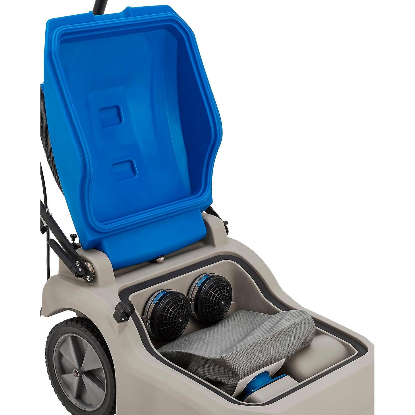 Global Industrial Commercial Wide Area Carpet Vacuum Cleaner, 30" Cleaning Width, 10.5 Gallon Capacity, 2 Horsepower, 120V 80'L Power Cord, Gray & Blue