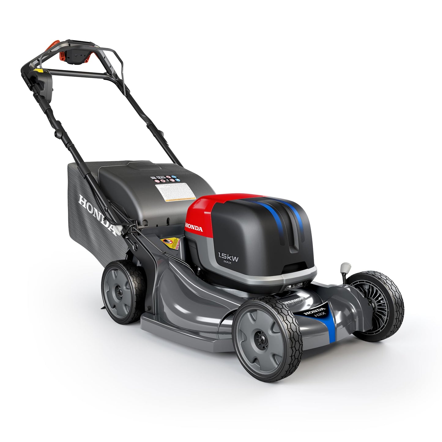 Honda HRX-BE 21-Inch Walk Behind 12 AH Battery Powered Lawn Mower with 2 Battery Bays, Variable Speed Self Propelled Lawn Mower with 2.2 Bushel Capacity, Easy-Off Grass Bag (HRX217YXBEXA6)