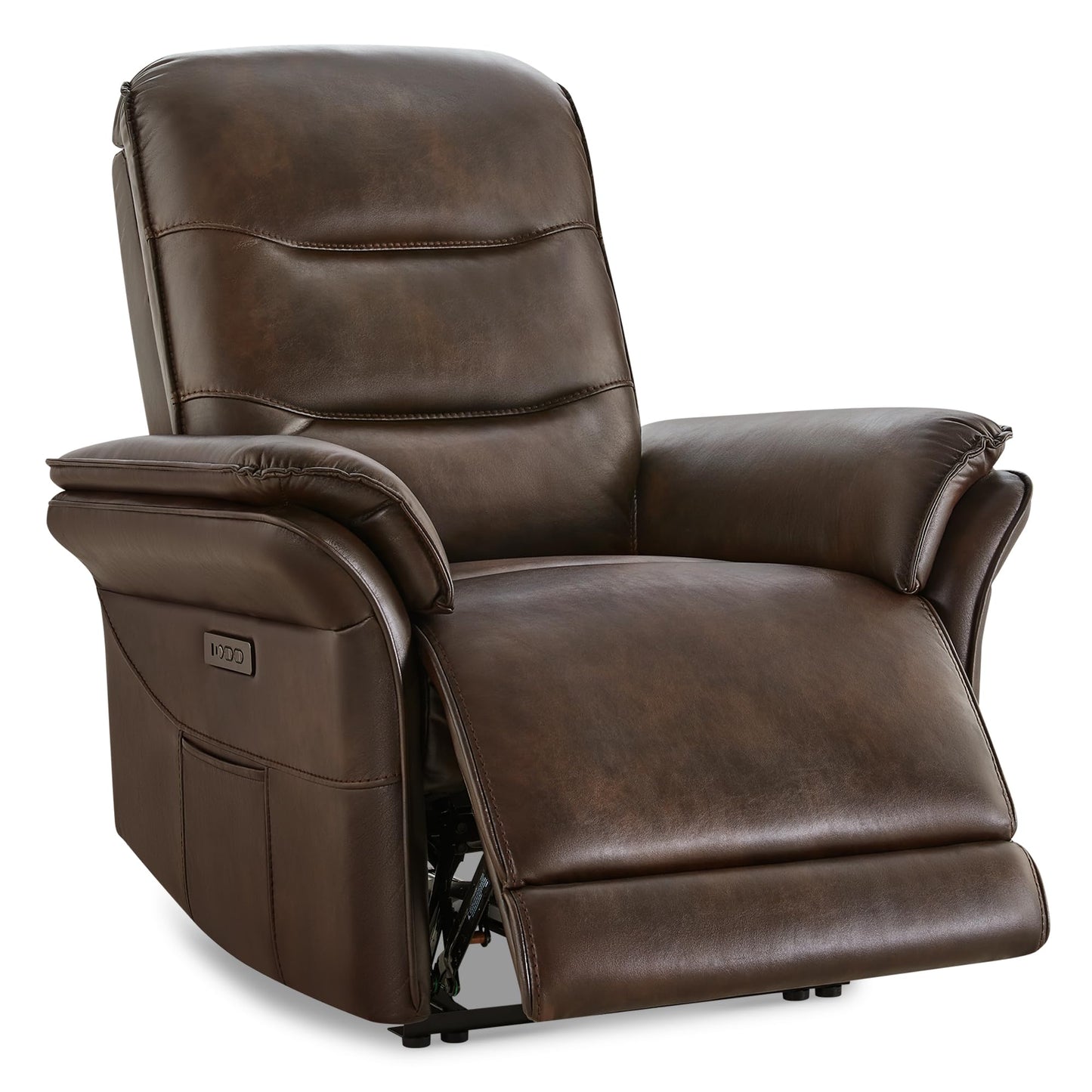 KISLOT Power Recliner Chair with Adjustable Headrest and Footrest, Dual Motor Leather Reclining Chair with USB/Type-C Charging, Zero Gravity Modern Electric Recliner for Adults Living Room Bedroom