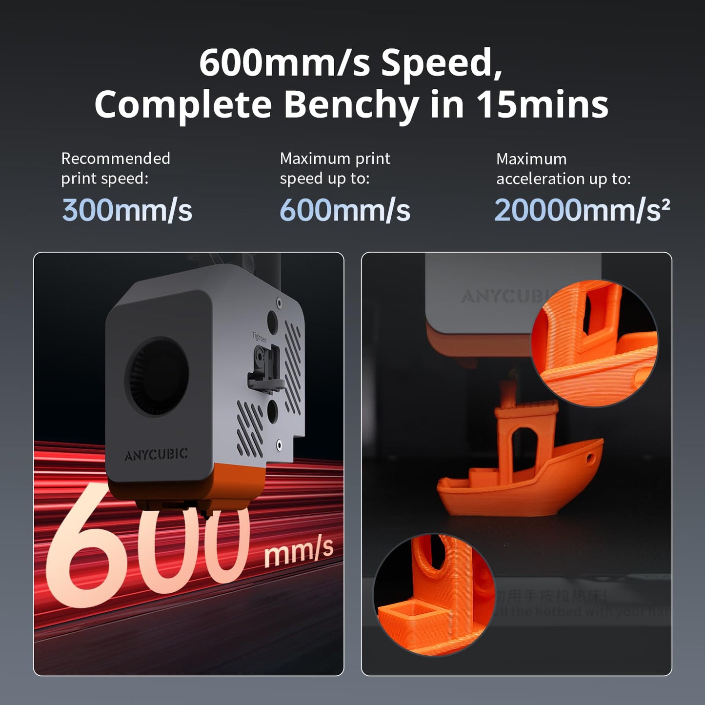 Anycubic Kobra S1 Combo 3D Printer, 4 Stunning Multicolor with Anycubic ACE PRO, 600mm/s High Speed and 320℃ Hotend Free-Clog Extruder, Intelligent Drying While Printing, Built-in Camera 250*250*250mm