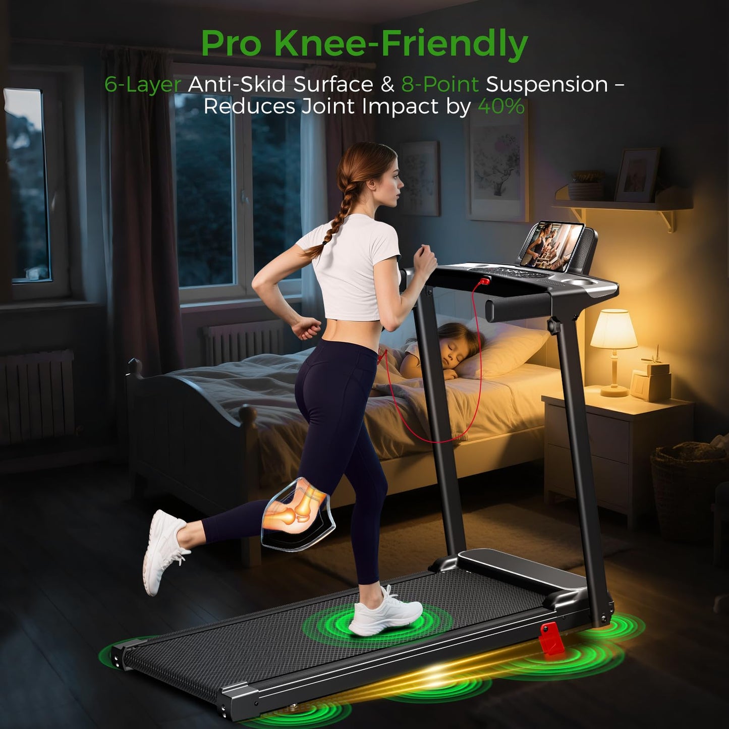 Foldable Treadmill for Home, 3-in-1 Walking Pad with 13% Incline & Handle Bar, 300LBS Capacity, 3.0HP Quiet Brushless, Small Treadmills for Small Spaces FutureGlide