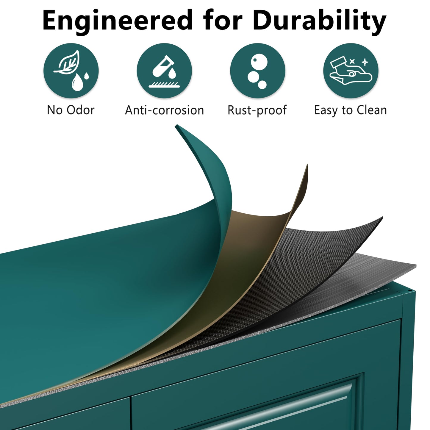 Polup Metal Storage Cabinet,75" Tall Kitchen Pantry Storage Cabinet with Doors and Adjustable Shelves, Green Metal Pantry Cabinets, Large Cupboard for Kitchen, Dining Living Room, Bathroom, Office