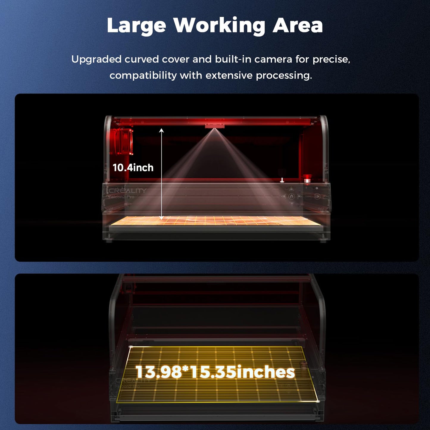 Creality Falcon2 Pro S 22W Laser Engraver, 600mm/s High Speed Laser Cutter with Air Assist, Auto Focus Laser Module, Auto Fan, Camera Positioning,Safety Switch for Wood Metal Leather