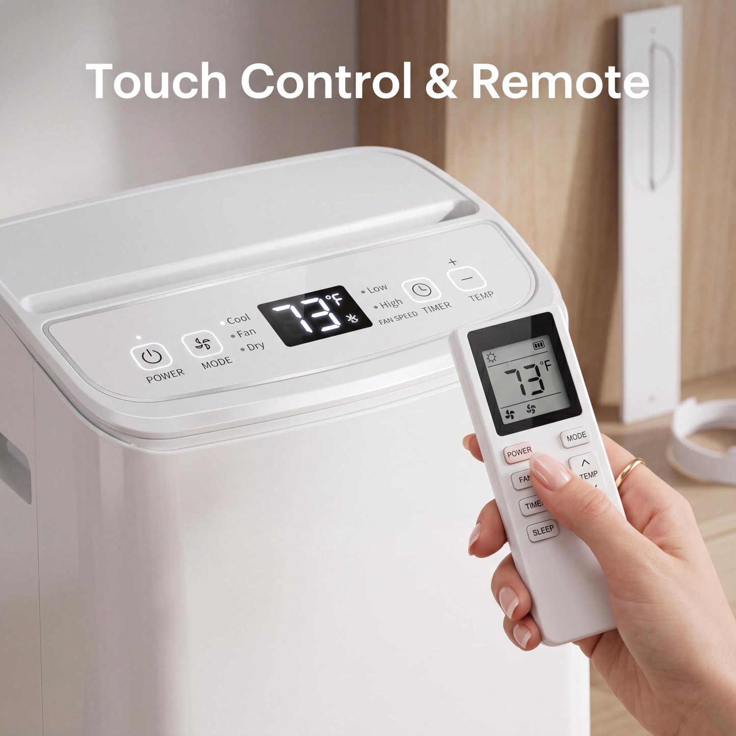 14,000 BTU Portable Air Conditioners, Cools Large Room Up to 750 Sq.Ft, 3-in-1 AC Unit with Dehumidifier & Fan, Remote Control, Quiet Sleep Mode, Window Kit Included, White