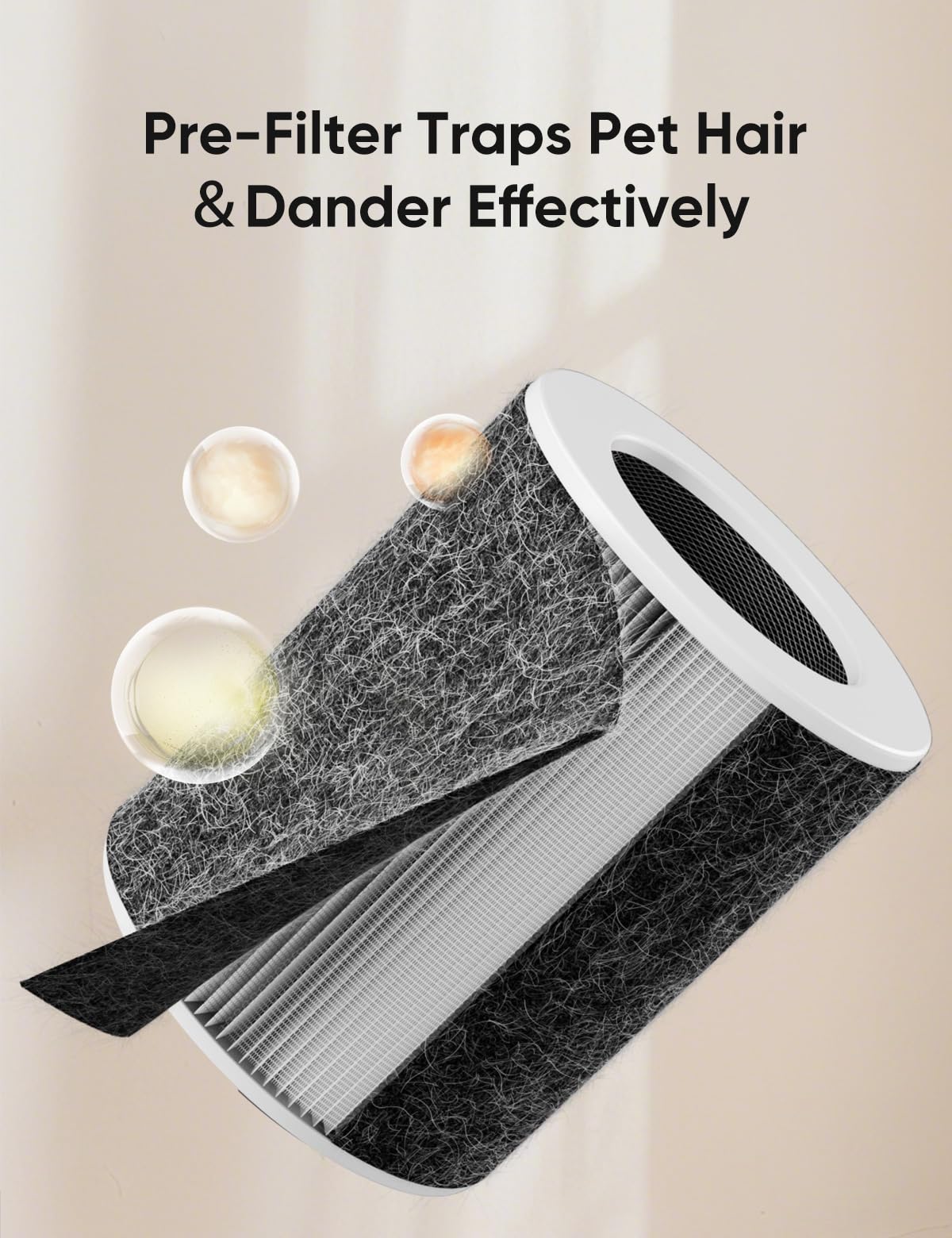 Dhyala Air Purifier for Home Large Room up to 3620Ft², H13 True HEPA Air Purifiers for Home Pet Hair Dander Odor Pollen, Air Cleaner with Smart WiFi, 360° Air Intake, Auto Mode, Pet Lock, 22dB Quiet