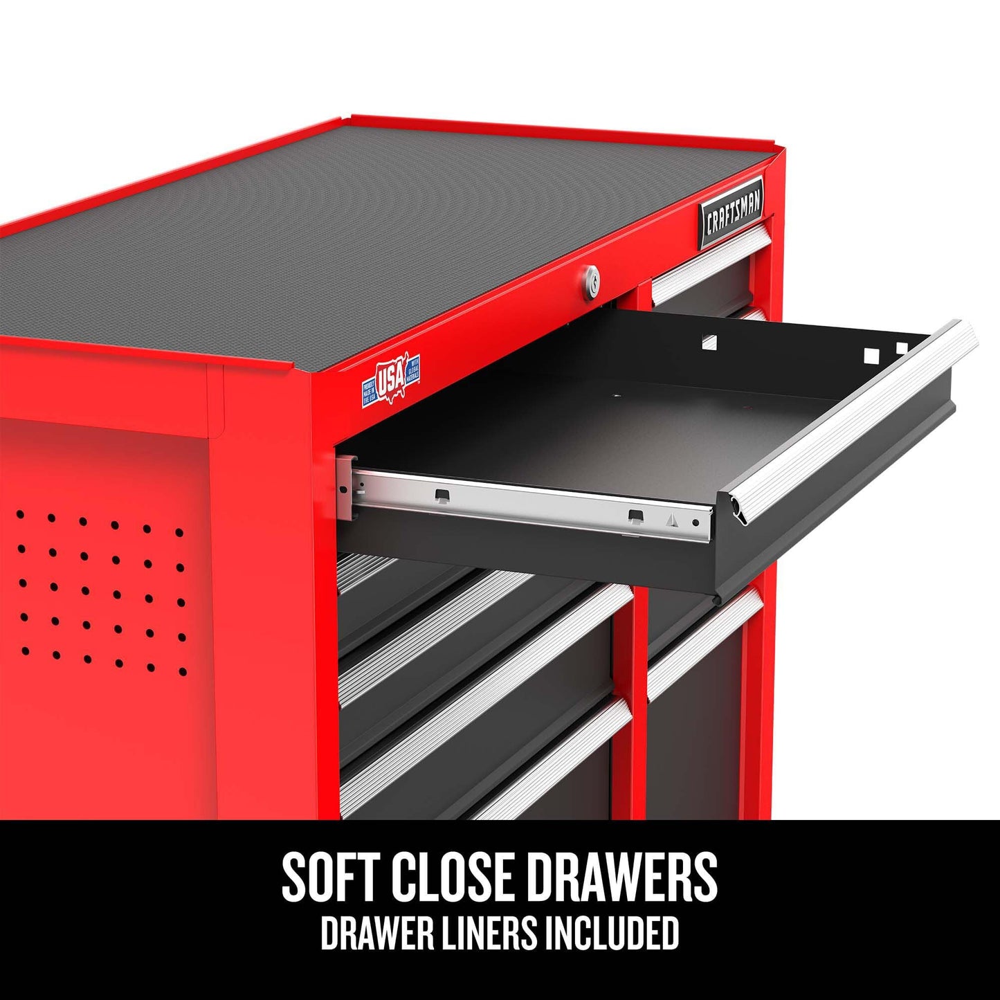 CRAFTSMAN 41" Rolling Tool Chest, 10-Drawer Steel Tool Cabinet with Drawer Trays and Paper Towel Holder (CMST341102RB)