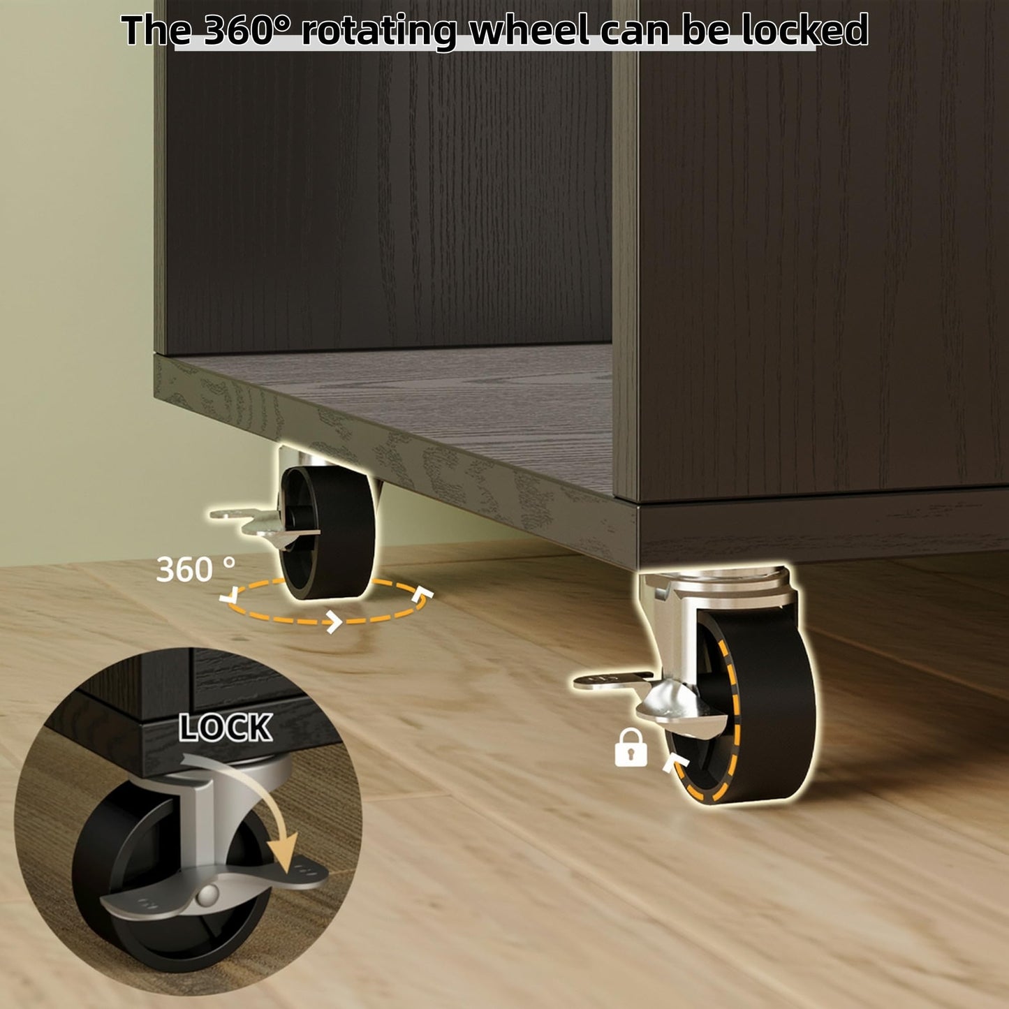 IRONCK Kitchen Island with Power Outlet & Drop Leaf, 47.2" Width Rolling Kitchen Island on Wheels with Storage, Mobile Kitchen Island Cart with Spice Rack, Open Shelves and Drawer, Black