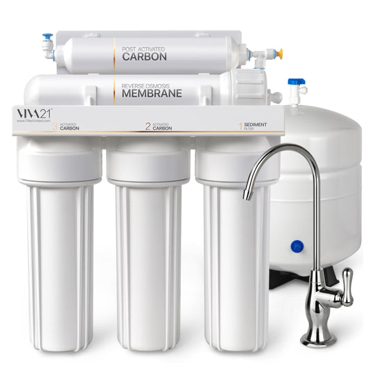 VIVA21 5-Stage Reverse Osmosis System – Premium Under Sink Water Filtration System, Lifetime Limited Parts Support