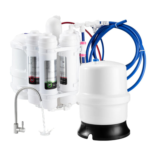 9-Stage Reverse Osmosis Water Filtration System Under Sink, 2-Pass Alkaline Remineralization Tankless Alternative, 1:1 Fast Fill RO Purifier Unit with Luxury Faucet & Refrigerator Connection Kit