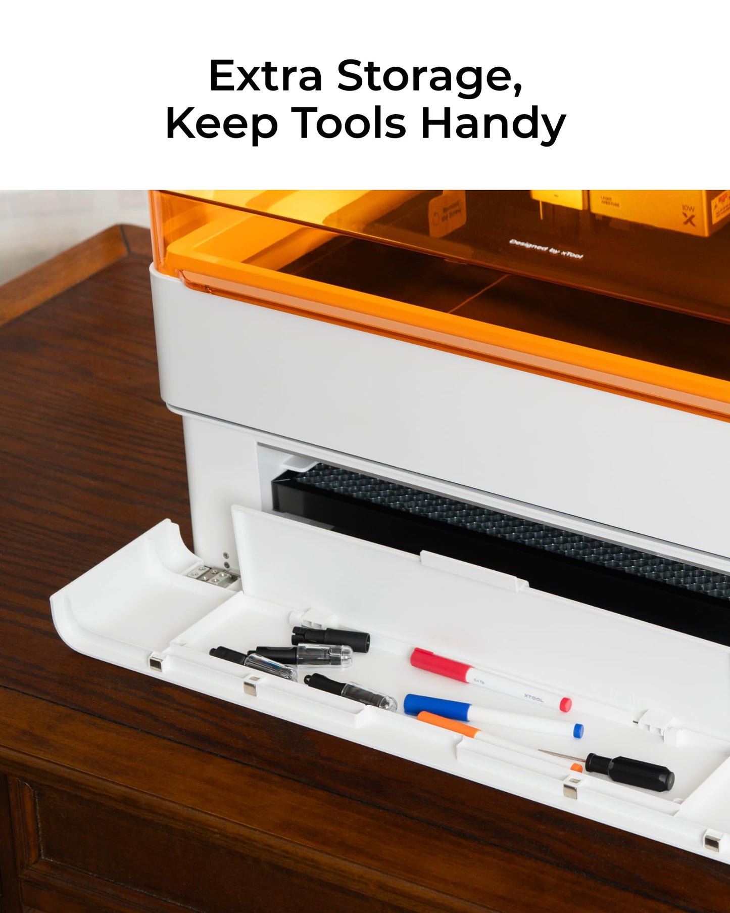 xTool M1 Ultra Riser Base with Honeycomb Panel, Honeycomb Working Panel for Fast Heat Dissipation and Desktop-Protecting, Pre-assemble Riser Base, Dimension: 24.4"x 19.6"x 5.5"