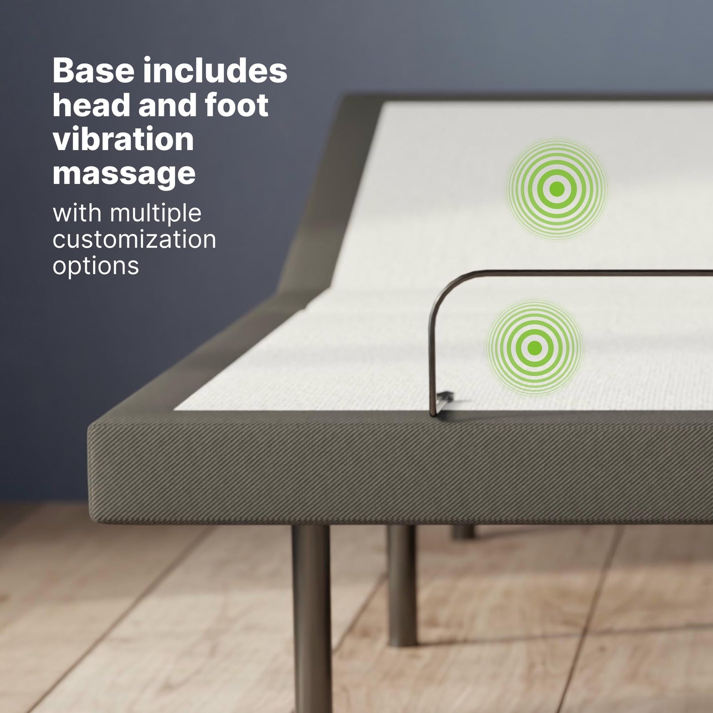 GhostBed Adjustable Bed Frame Base with Wireless Remote - Zero Gravity & Massage Settings, USB Ports, Relaxing Adjustable Bed Frame Queen