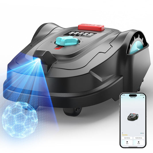 YARDCARE 2026 New M800Plus Robot Lawn Mower, GPS & 3D Vision, with 32.8 ft Magnetic Stripe, Obstacle Avoidance, Auto-Charging, APP Control, Bow-Shaped Mowing for Lawns up to 8611 sq.ft (Jet Black)