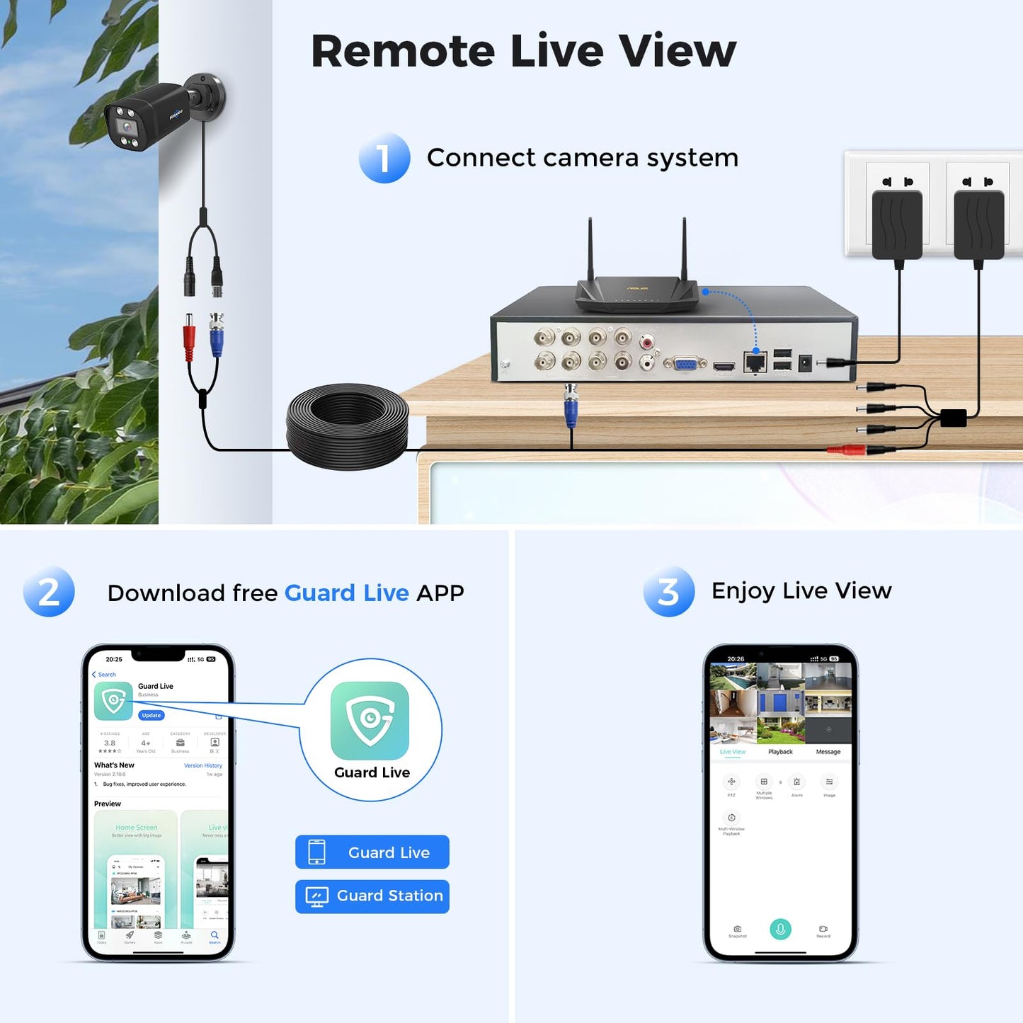 Hiseeu 3K Wired Outdoor Security Camera System with Audio,Smart Dual Light,5MP 8CH Surveillance DVR,8X5MP CCTV Cameras & 1TB Hard Drive,AI Human/Vehicle Detection,Smart Playback for Home Security