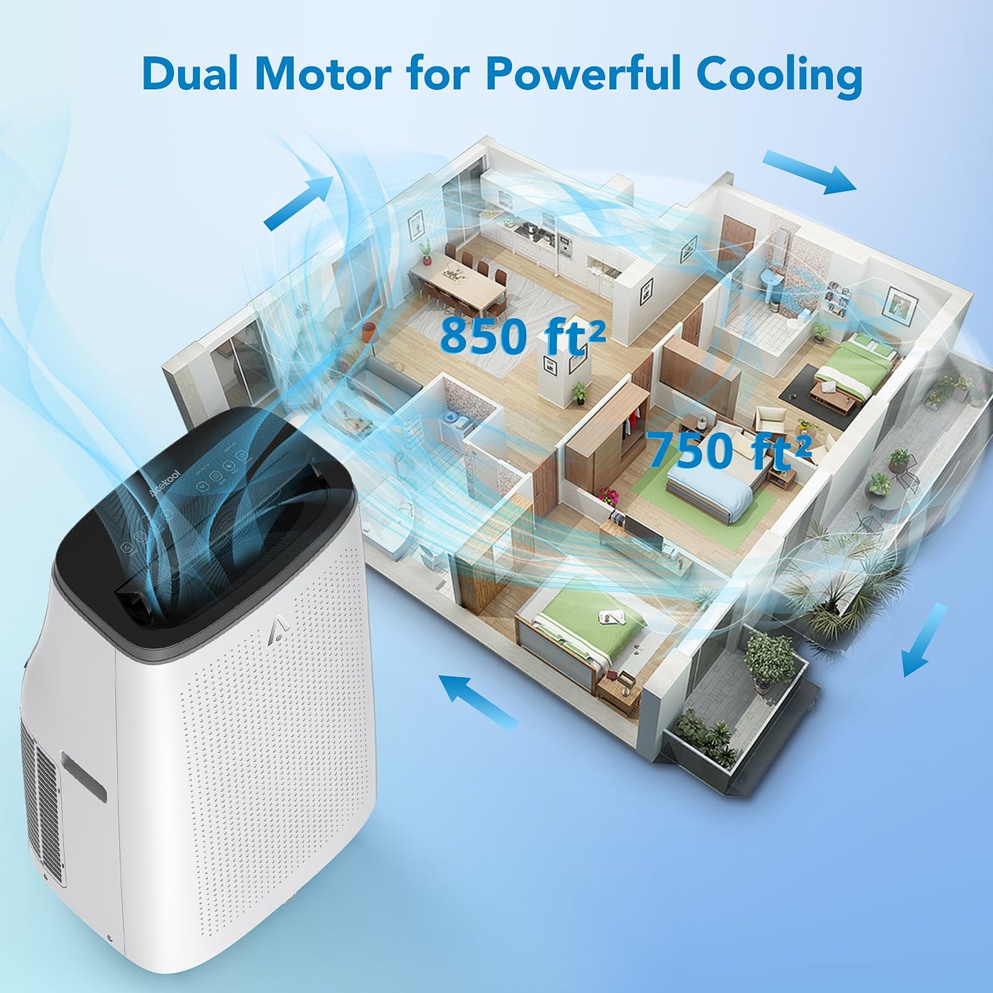 Garvee 15000 BTU Portable Air Conditioner, 3-in-1 Indoor AC Unit with Cooling, Dehumidifier, Fan, 24-Hour Timer, Remote Control & Full Window Installation Kit – Cools Rooms Up to 850 Sq. Ft, 115V