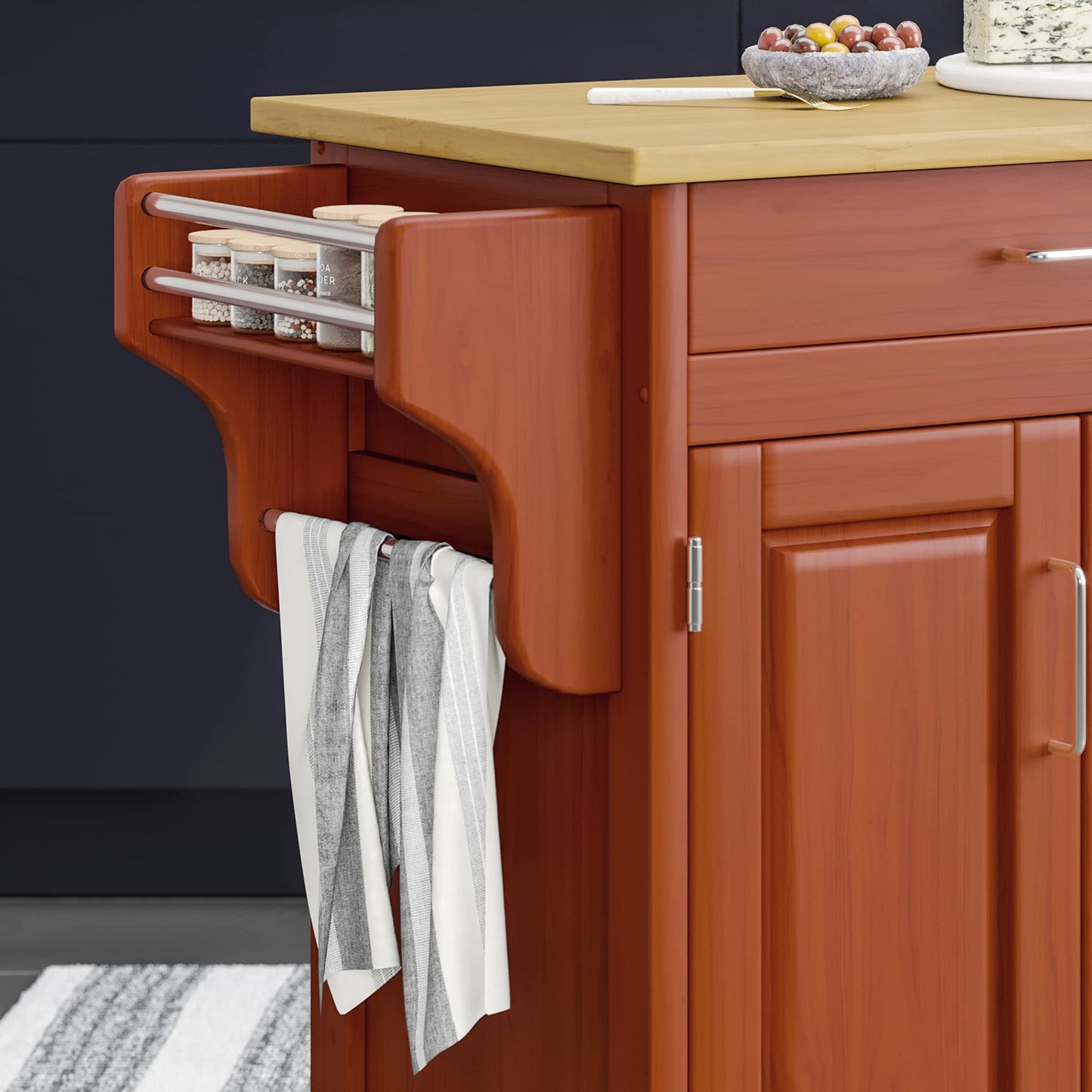 Homestyles Create-a-Cart Brown Mobile Kitchen Cart