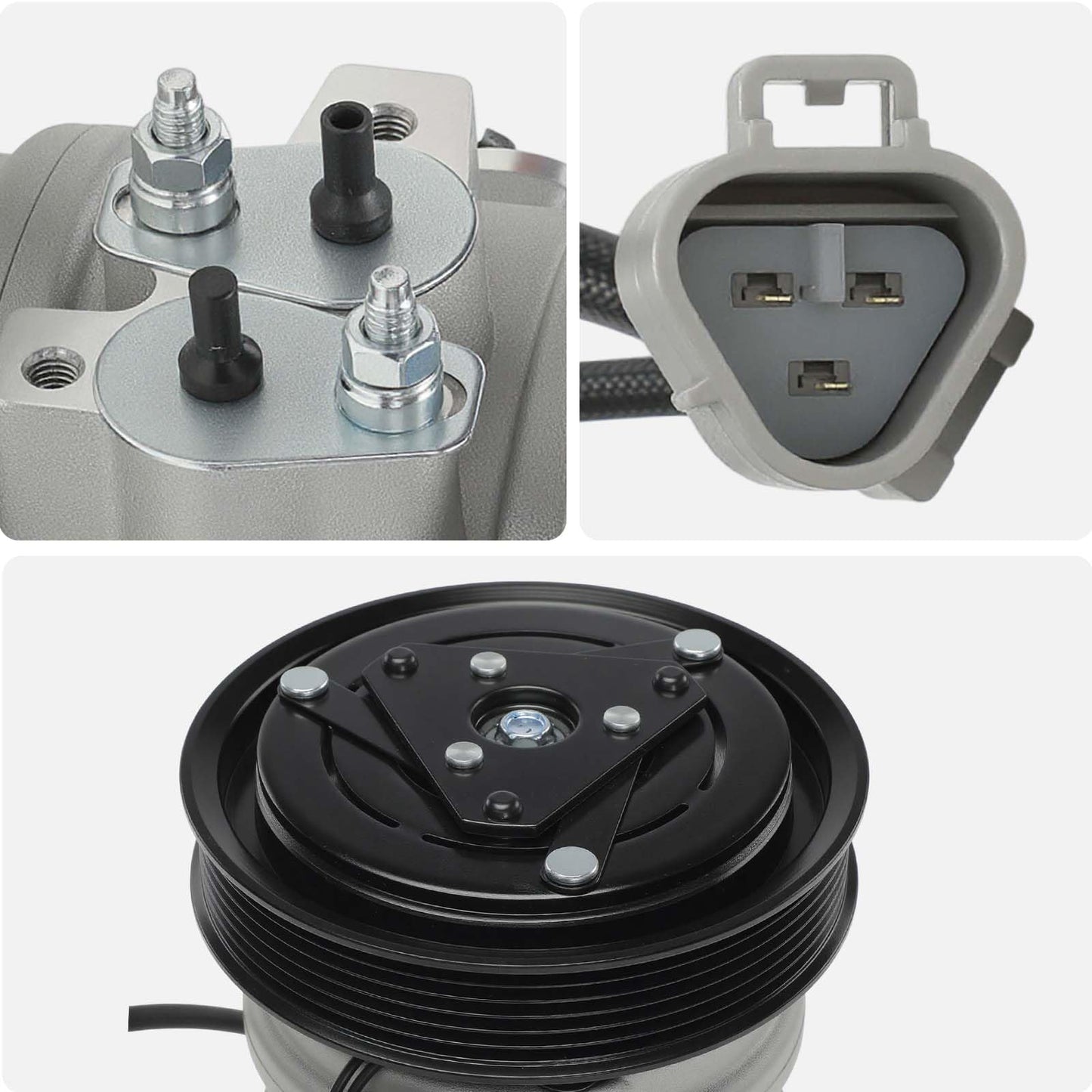 AISIN AFTERMARKET ACCT-00066 Air Conditioner AC Compressor - Compatible with Toyota Camry 02-06, Highlander 01-07, Avalon 00-04, Lexus RX300 ES300 99-03 - 3.0L 3.3L - with 6-Pulley Groove, with Clutch