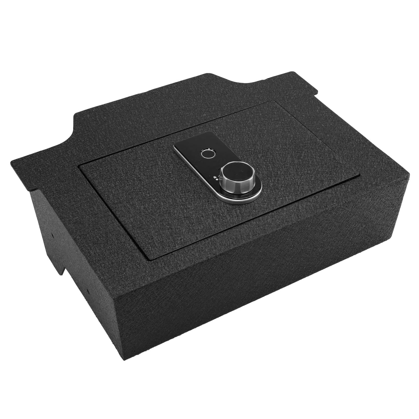 Center Console Gun Safe Vault - WASAI Vehicle Safe Vault Compatible with Dodge Ram 1500/2500/3500 2019-2026, Anti-Theft High Security Armrest Lock Box with Biometric Fingerprint Lock with Backup Key.