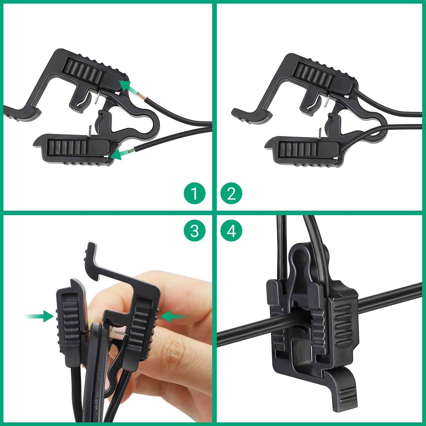 EDISHINE Low Voltage Wire Connectors, 20-Pack, Weatherproof for 12/14/16/18 Gauge Cables, Black, Model HLVC23A