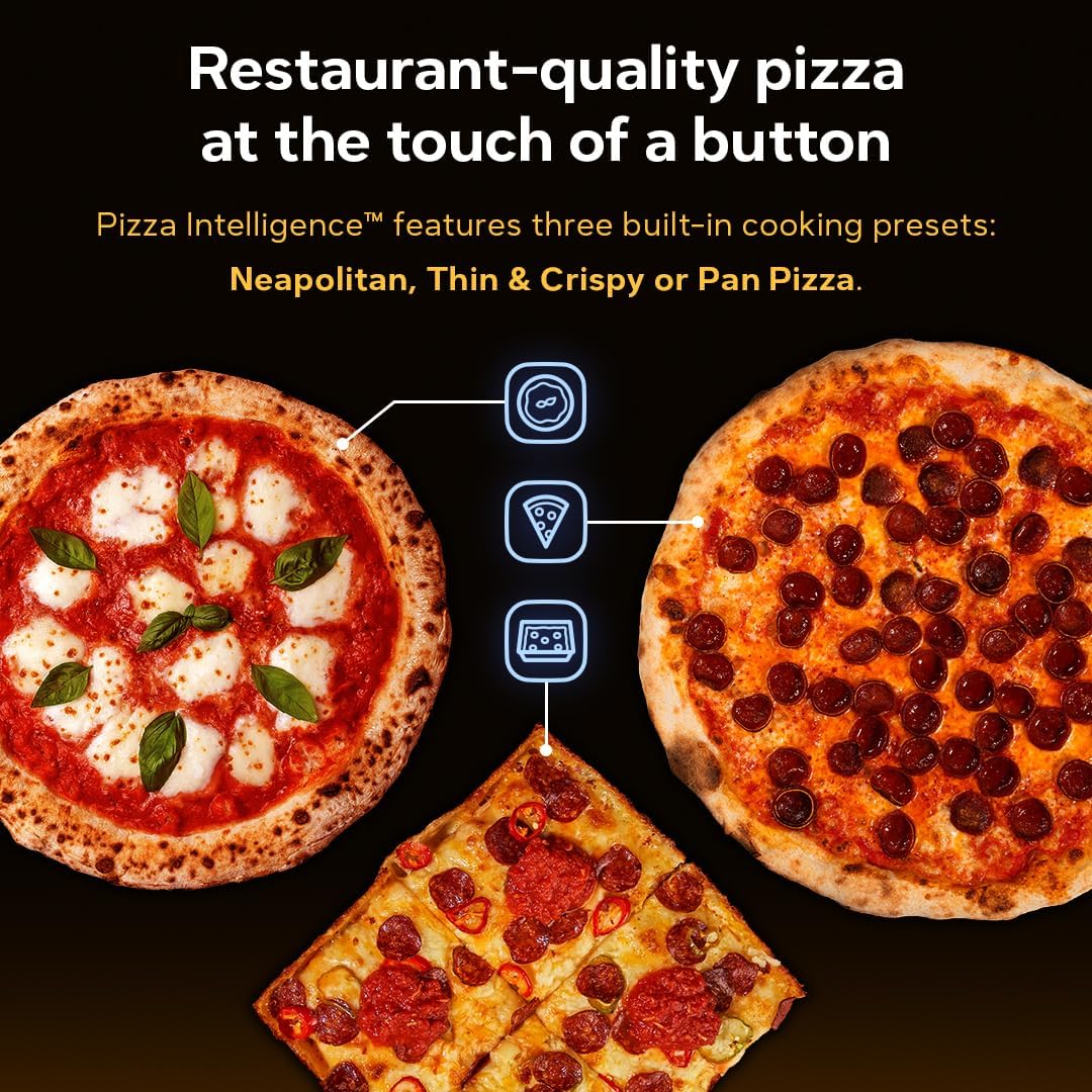 Ooni Volt 2 Electric Indoor Pizza Oven - Versatile Countertop Electric Toaster Oven, Cook 12 Inch Pizzas and More - Charcoal Grey