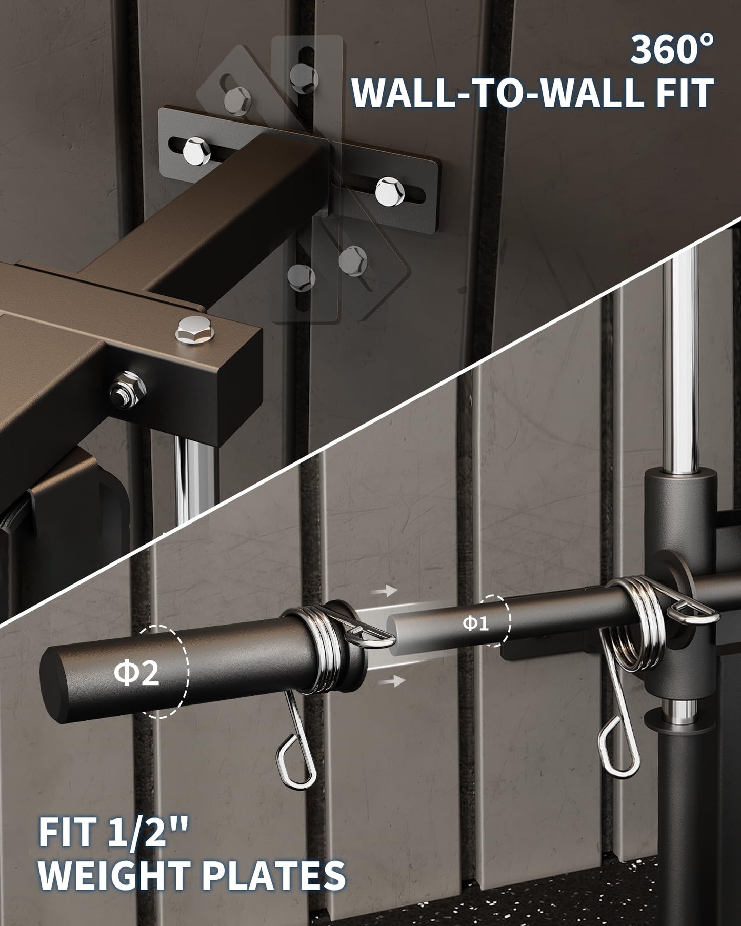 Wall Mount Cable Station, 18 Position Height Adjustable LAT Pulldown Machine with Dual Pulley System, Cable Crossover Machine for Home Gym