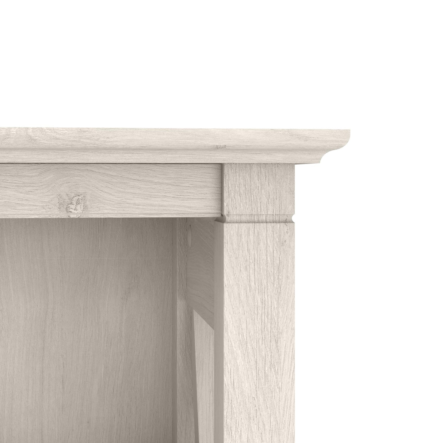 Bush Home Tall 5 Shelf Bookcase for Living Room or Home Office, Large Bookshelf, Modern Farmhouse Style, Key West Collection, Linen White Oak