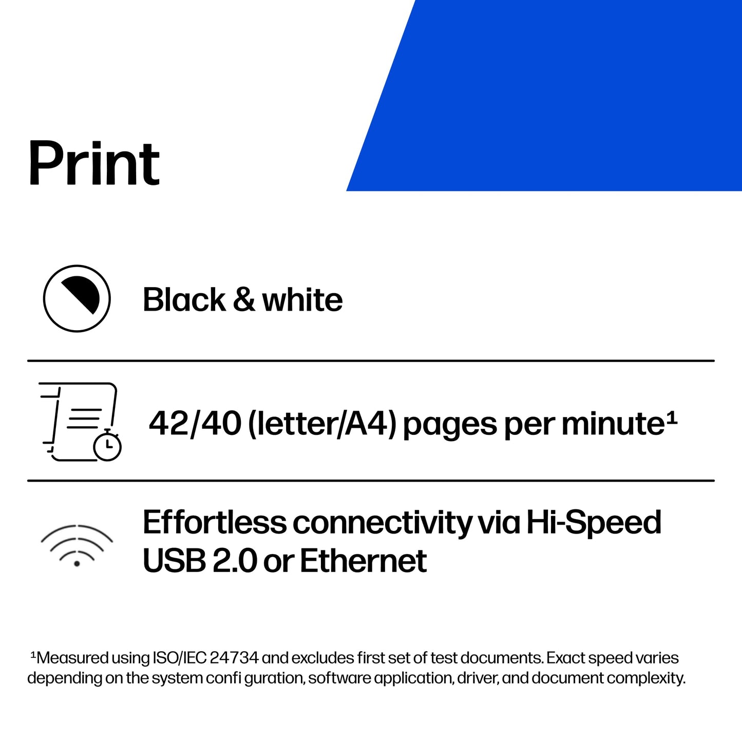 HP LaserJet Pro 4001n Black & White Printer, Print, Fast speeds, Easy Setup, Mobile Printing, Advanced Security, USB, Ethernet Connection, Best-for-Office