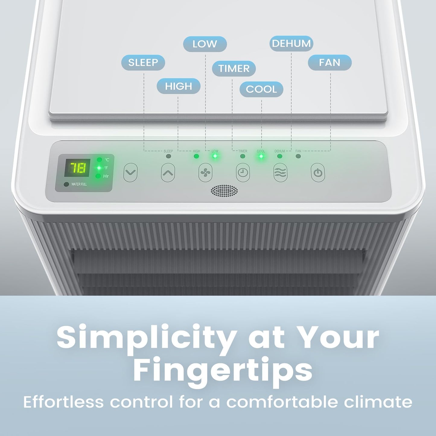 Air Choice 10000 BTU Portable Air Conditioners, Air Conditioner Portable for Room Up to 450 Sq.Ft, Remote Control, Sleep Mode, 24H Timer, Dehumidifier & Fan, Portable AC Unit for Bedroom Apartment