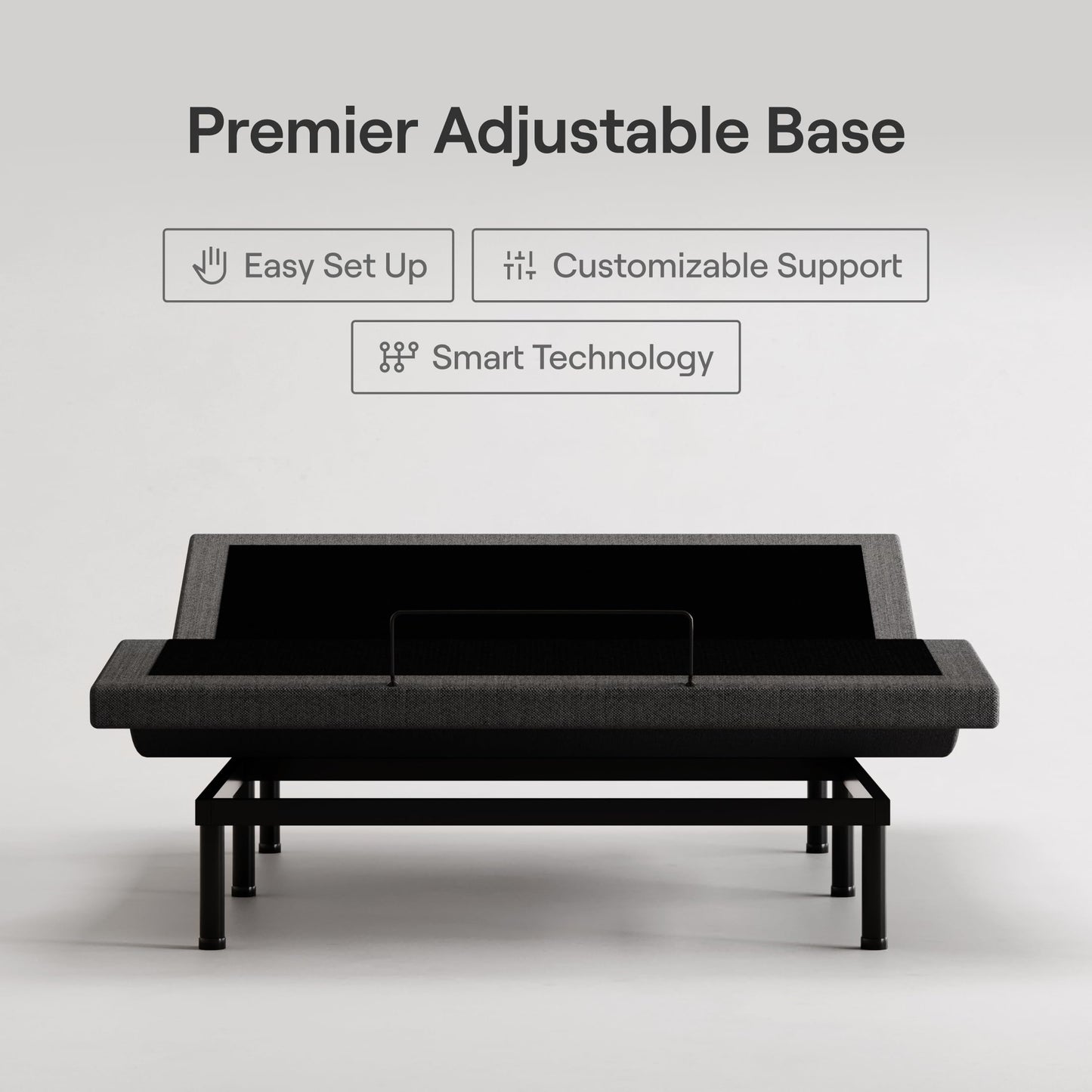 Nectar Premier Adjustable Base - Queen - Head & Foot Incline - Wireless Remote with Memory- 3 Massage Settings - 4 USB Ports - Anti-Snore & Zero Gravity
