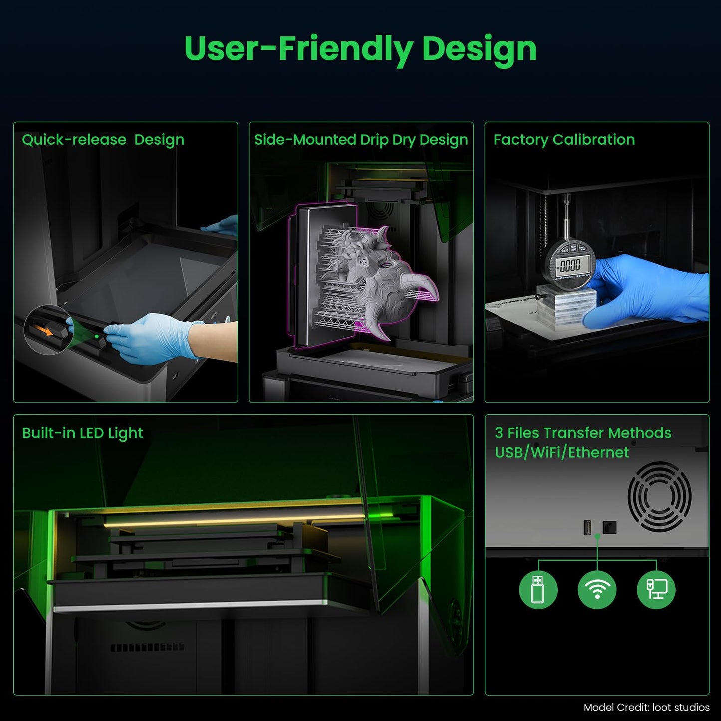 UniFormation GK3 Ultra 13.5-Inch Large Resin 3D Printer 16K High-Resolution LCD 3D Resin Printer Big Build Volume 11.8x6.3x11.8in, Auto Resin Heating, Auto Feeding System for Professional 3D Printing