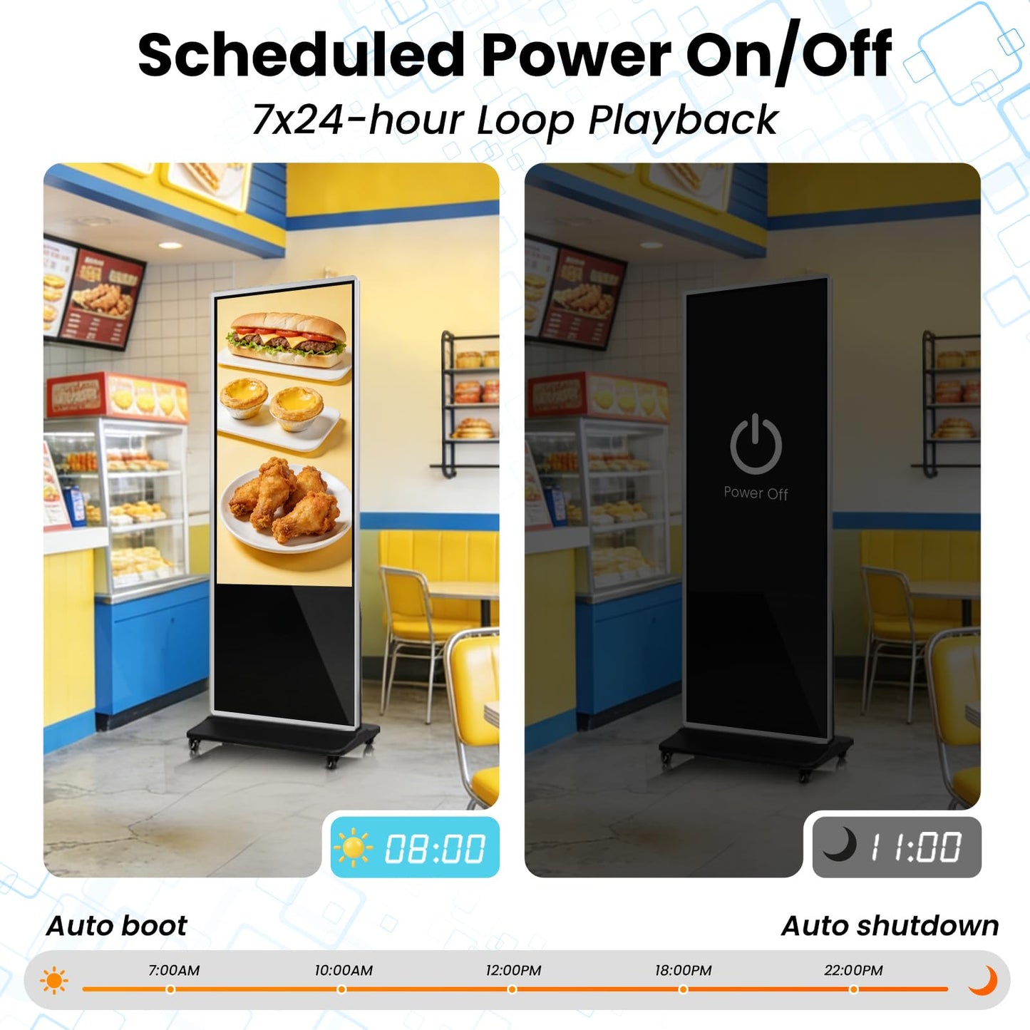 KEINONE 43" Touch Digital Signage Display Kiosk Floor Stand Advertising