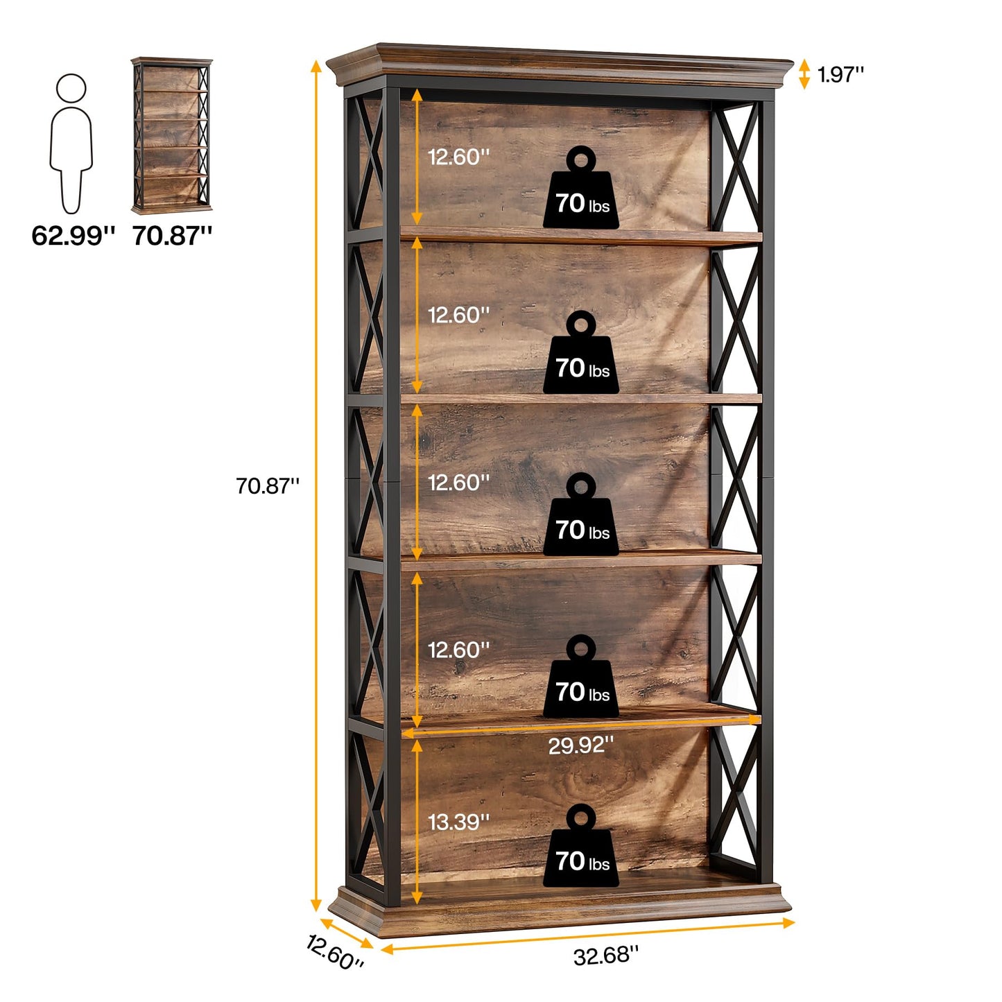 LITTLE TREE 5-Tier Bookcase