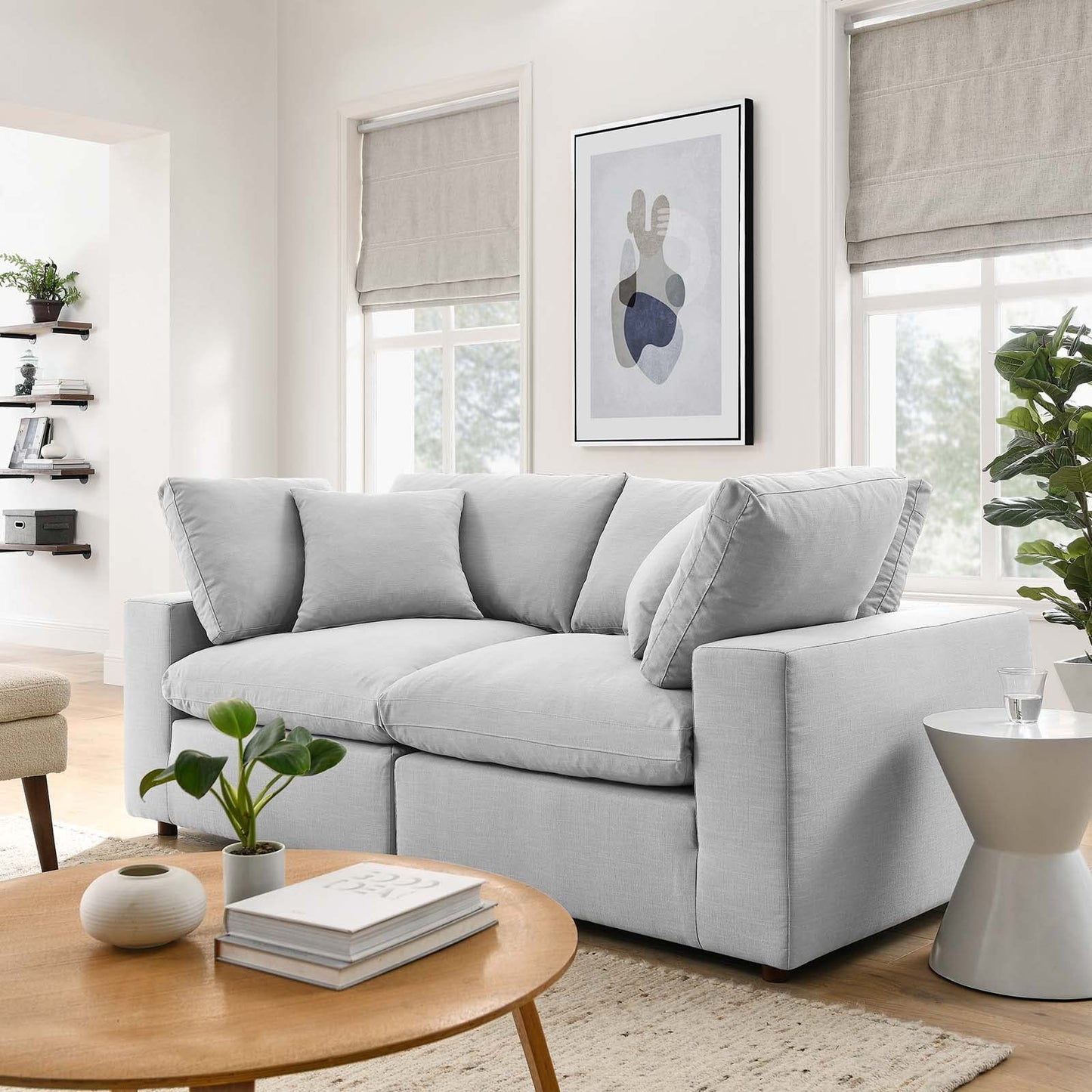Modway Commix Down-Filled Overstuffed Upholstered Loveseat