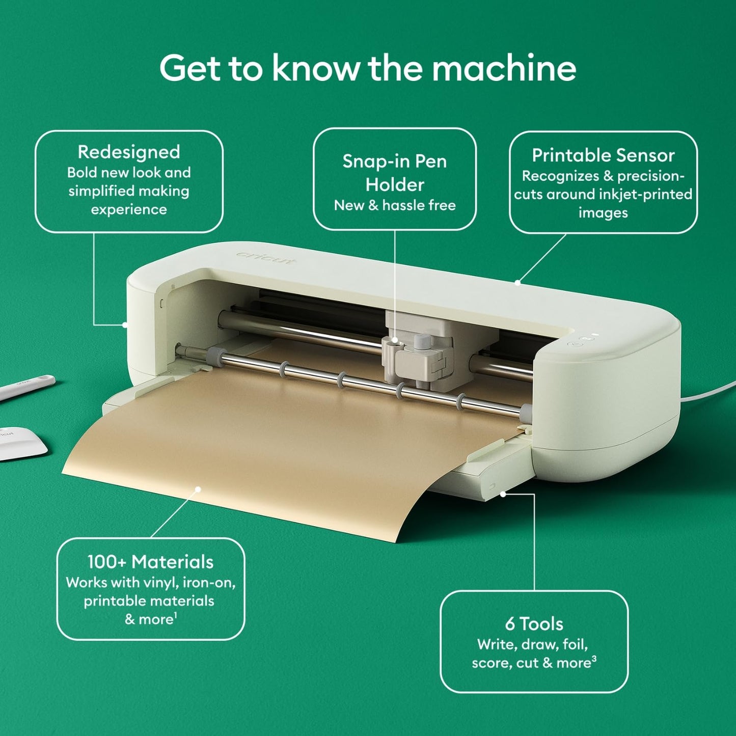 Cricut Explore 5 Multicolor Essential Bundle with EasyPress 9x9 - All-in-One Kit for Stickers, T-Shirts & Custom Apparel - Includes Multicolor Smart Vinyl & Iron-On, Heat Press & Card Supplies