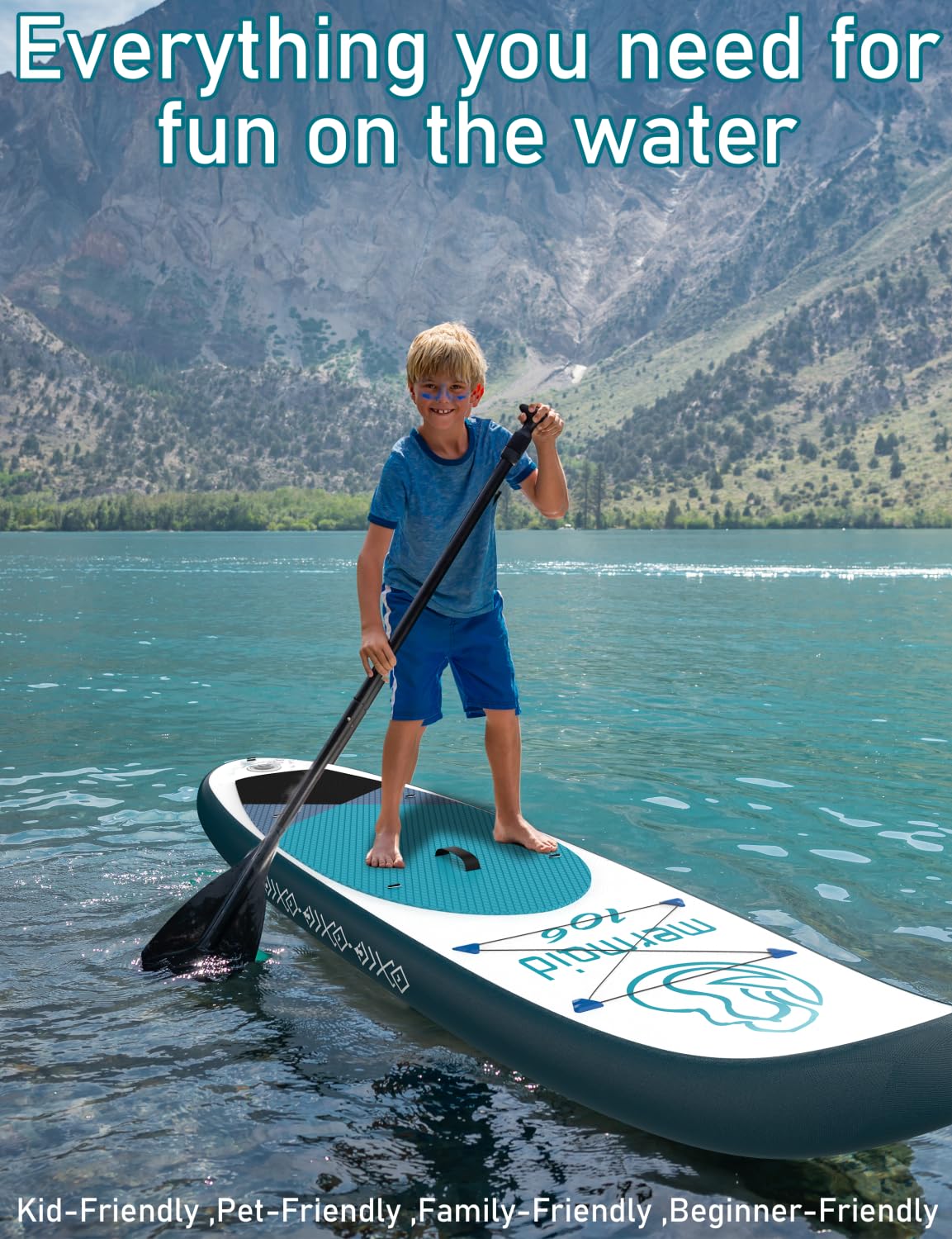 Inflatable Stand up Paddle Board with Premium SUP Accessories,Ultra-Light Non-Slip Comfort Deck Paddleboard for Beginner Adults Yoga Fishing